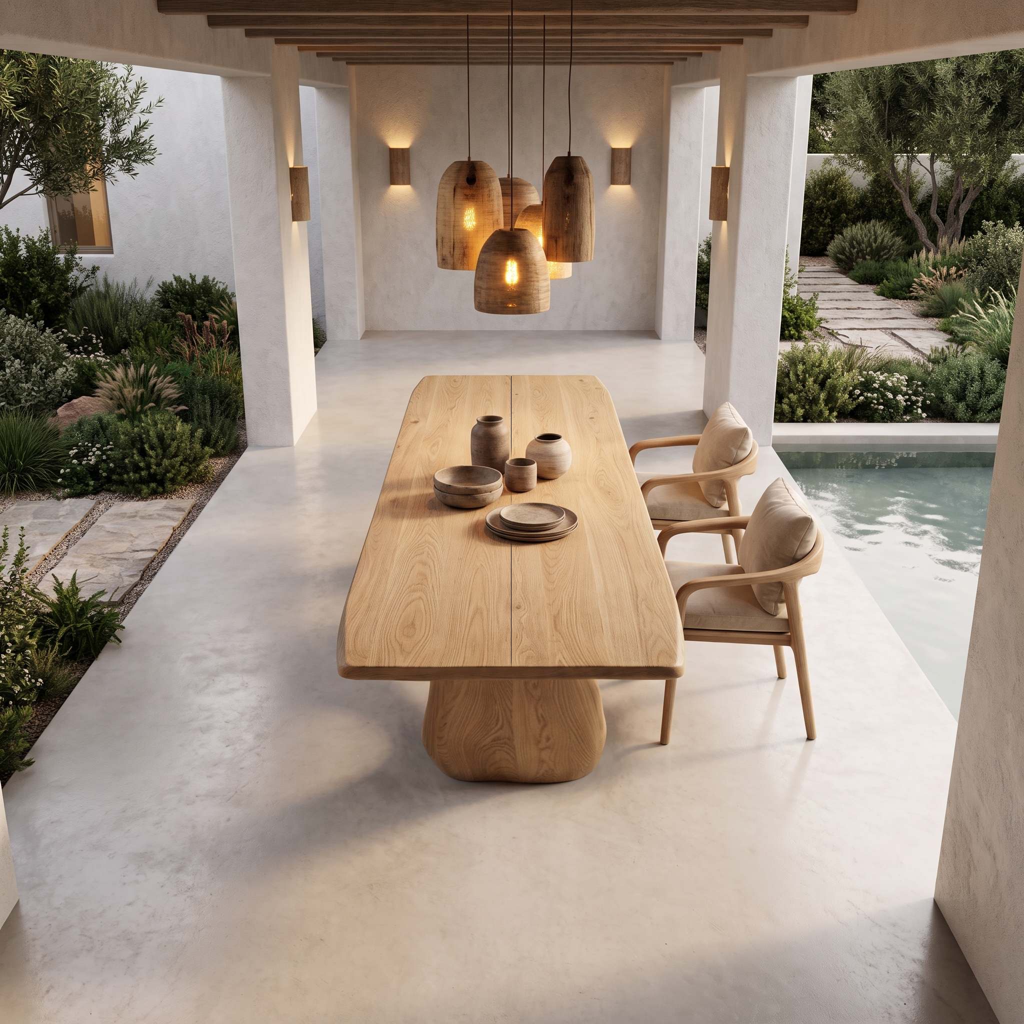 Organic Dining Table With Sculptural Infinity Design For Dining Room And Kitchen SINLHADN212