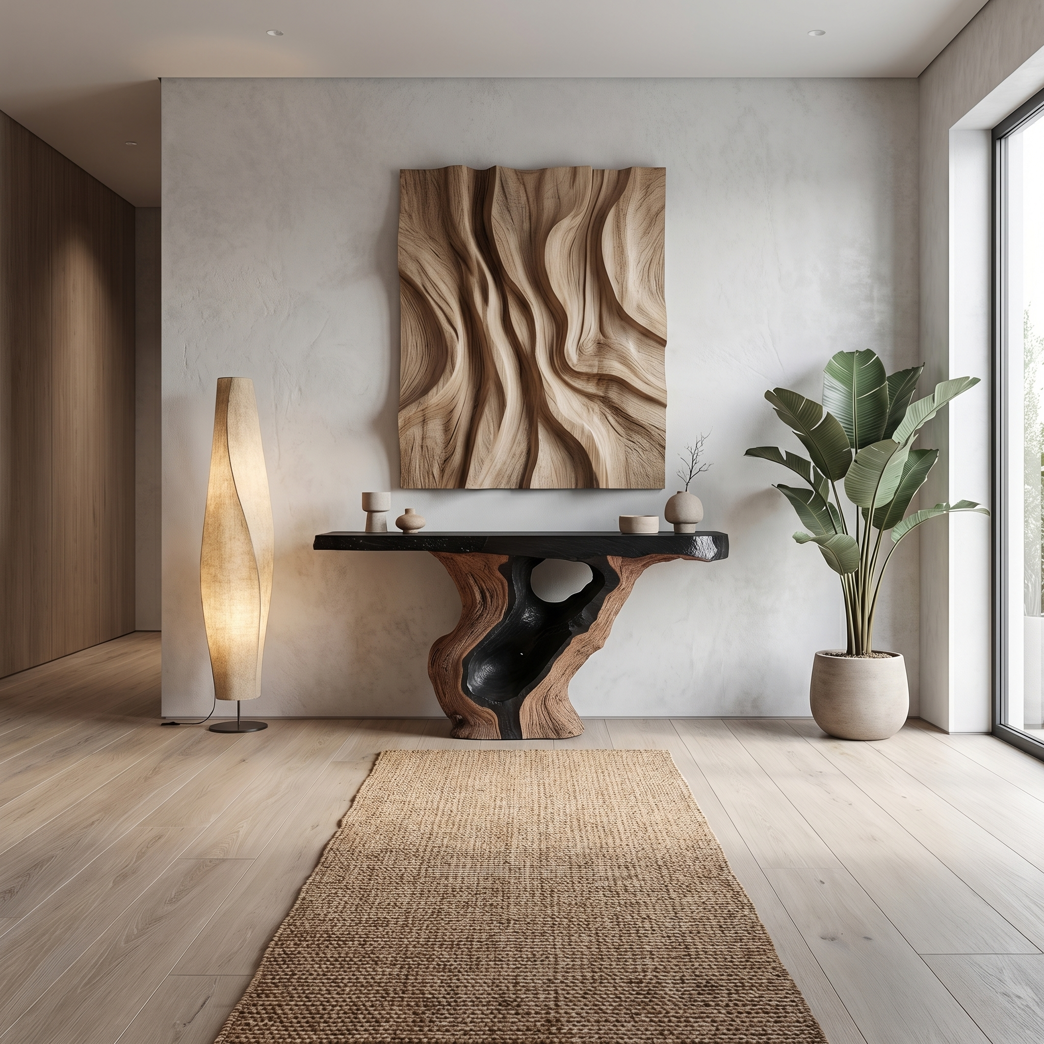 Sculptural Tree Root Console Table For Entryway And Living Room SINLHACS567