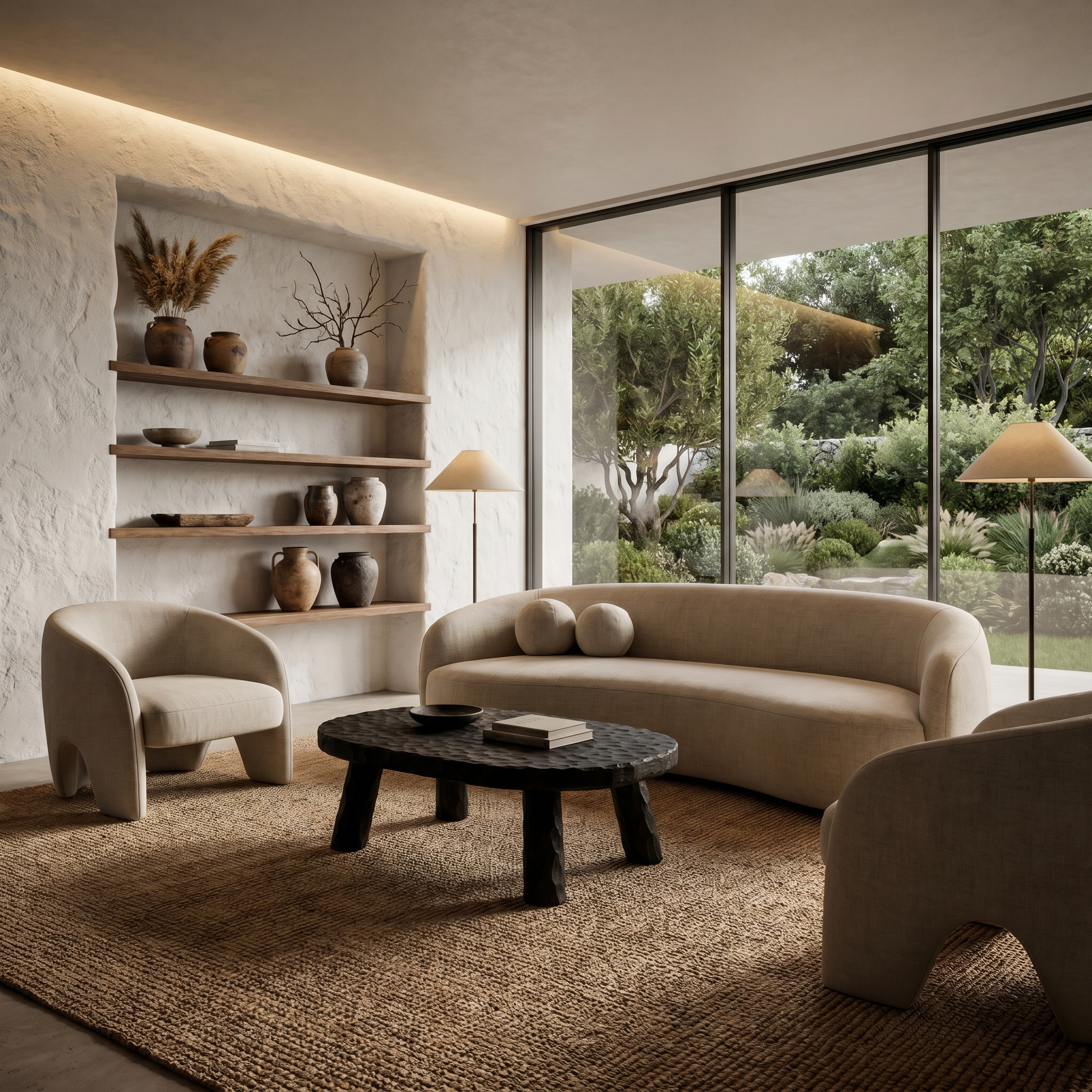 Rustic Coffee Table With Handcrafted Solid Wood Top And Chunky Pedestal Legs For Living Room SINLHACF382