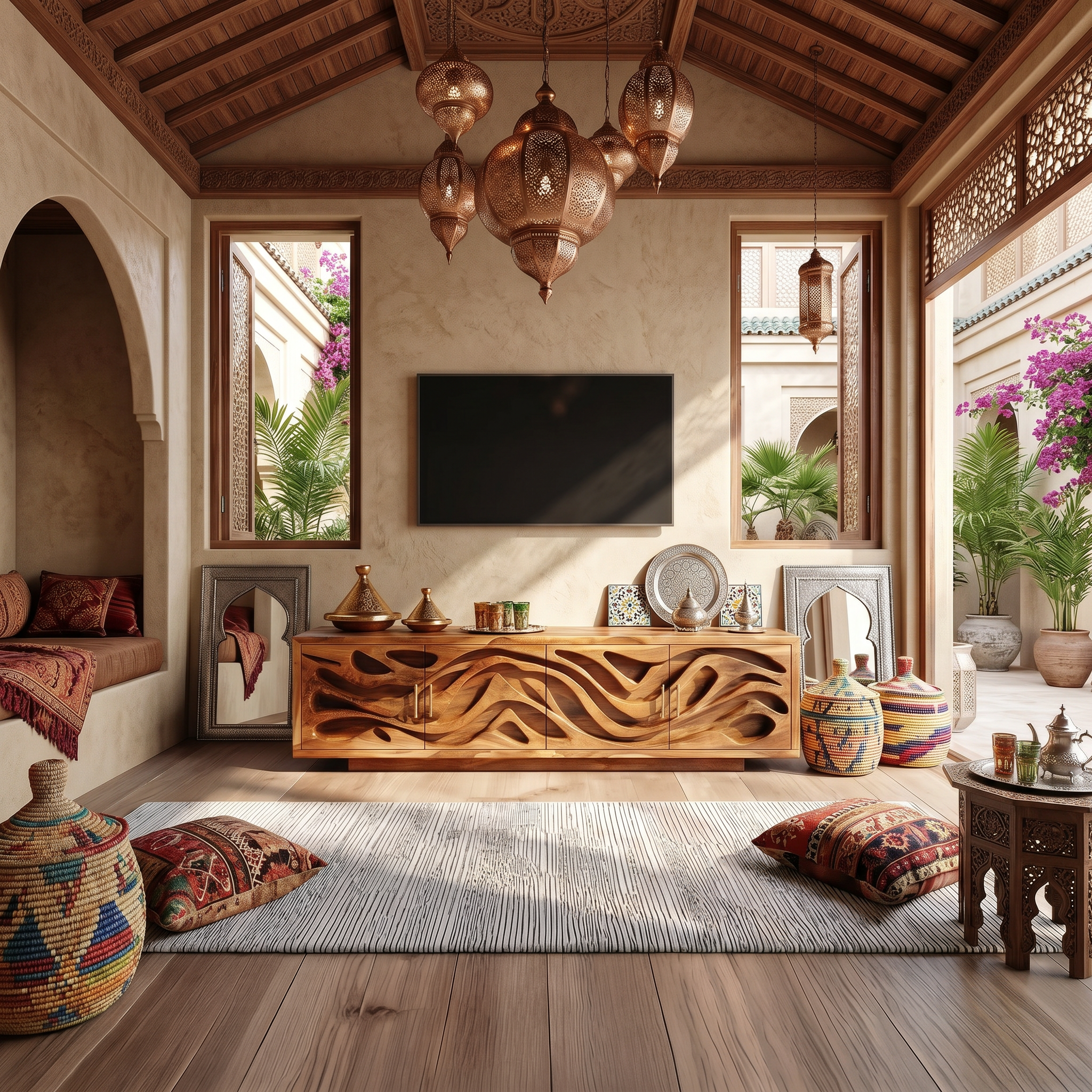 Mediterranean Coastal TV Stand For Santorini Style Bedroom SILDTTRTVC091