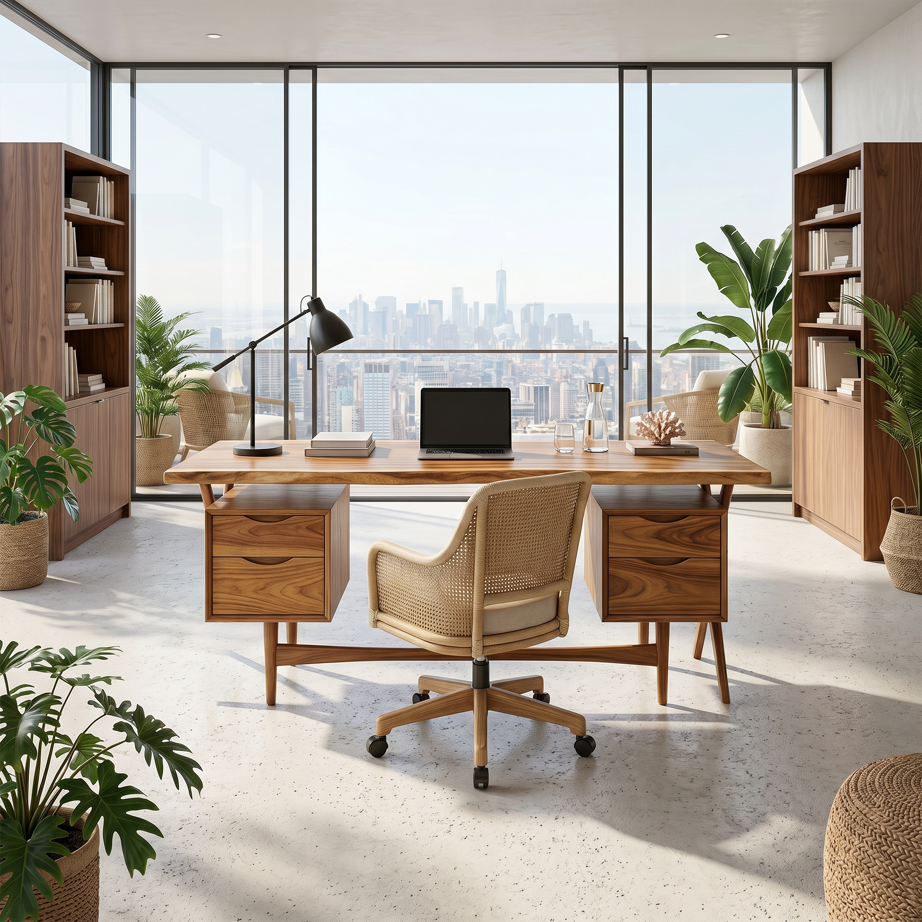 Organic Corner Executive Desk Home Office SILDTTRDE035