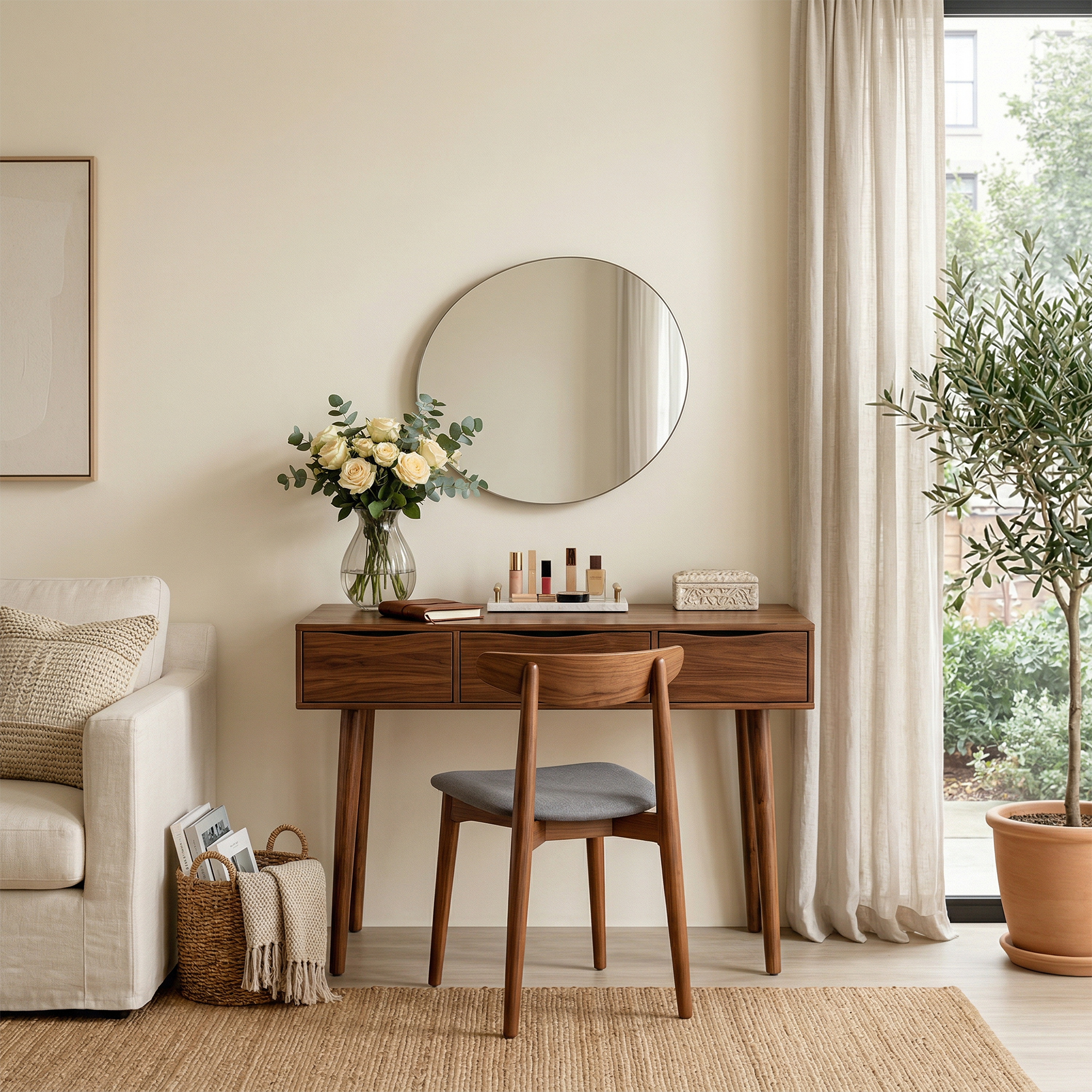 Boho Vanity Table Studio Apartment Makeup Area Dressing Space SILDTTRMV025