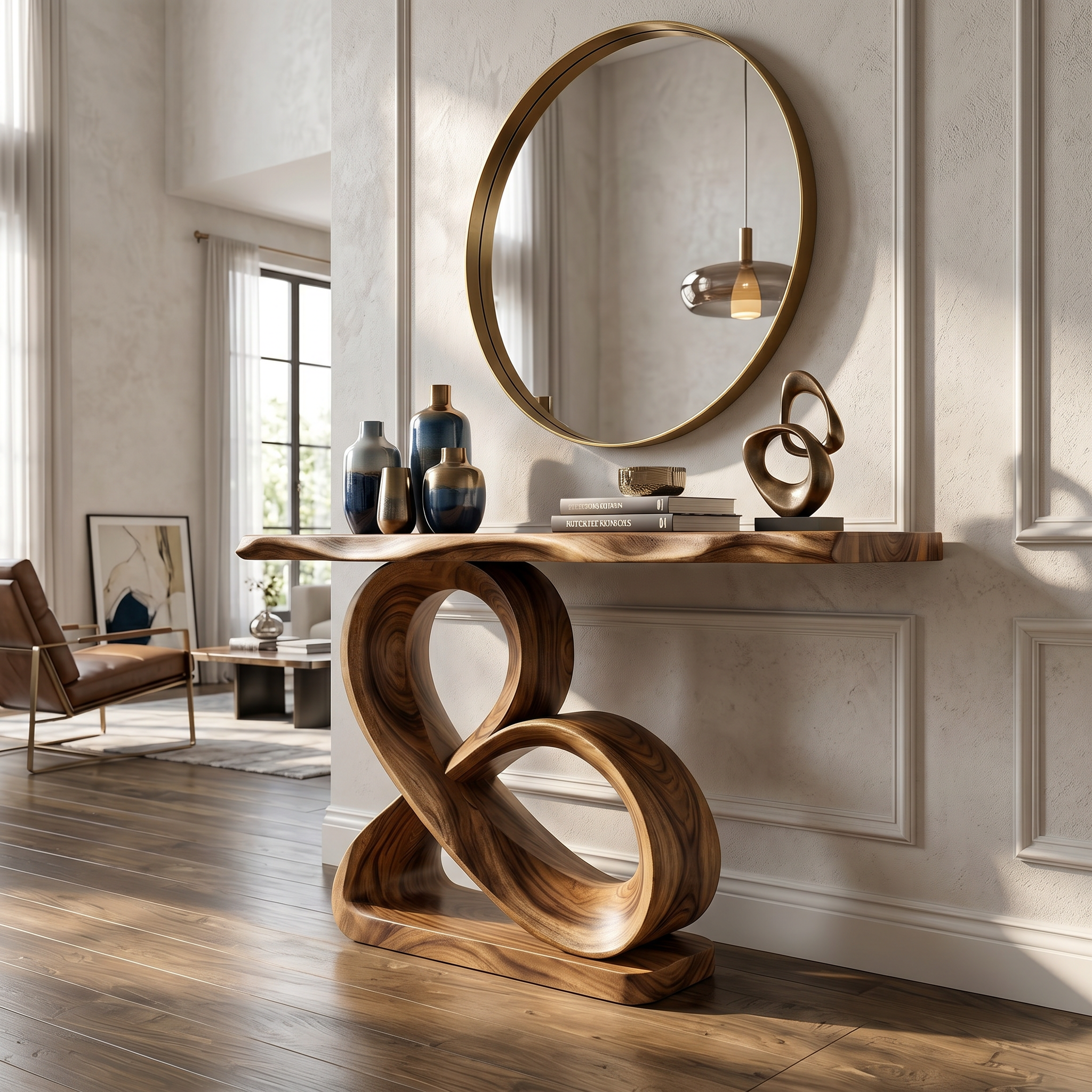 Luxury Loop Base Console Table Designer Hallway SILDTTRCS098