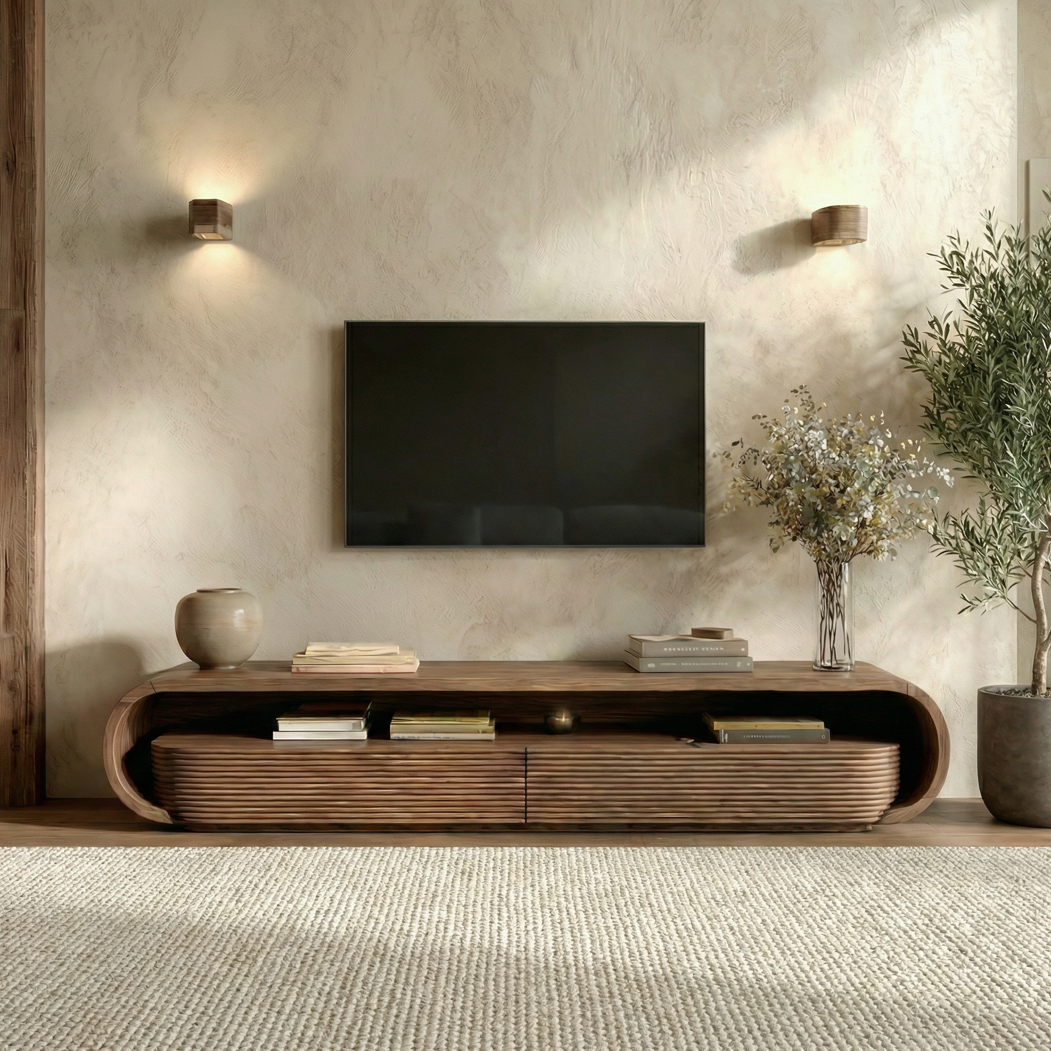 Modern Minimal TV Unit For Living Room And Entertainment Space SINLSASC505