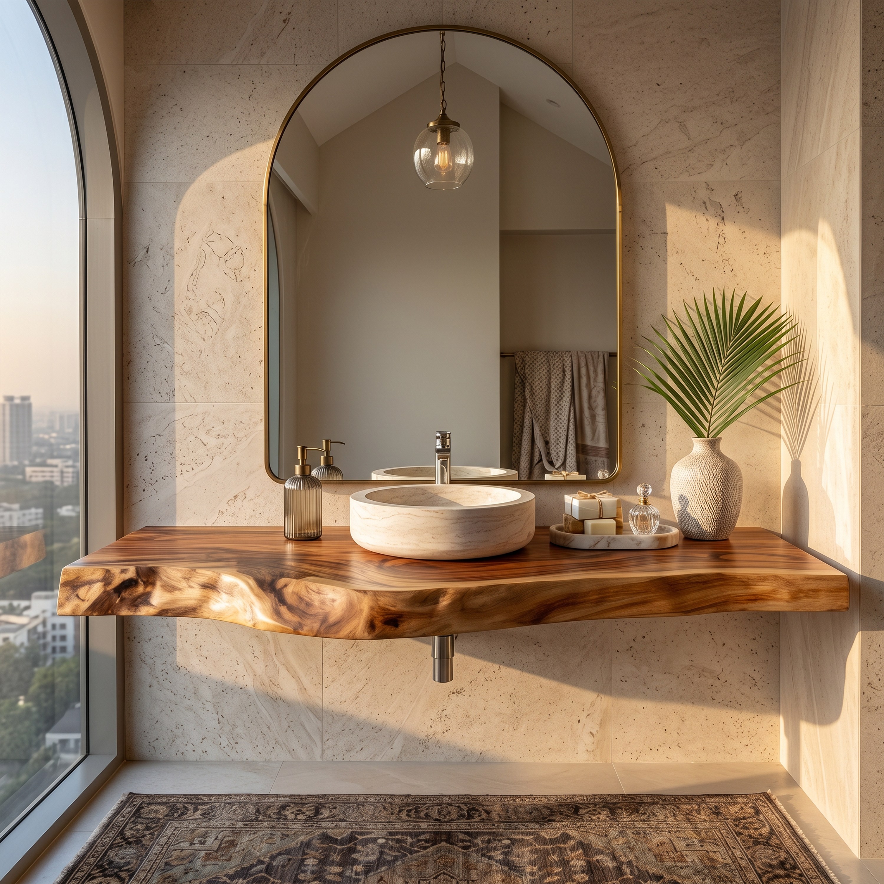 Modern Live Edge Bathroom Vanity Urban Penthouse SILDTTRBRV182