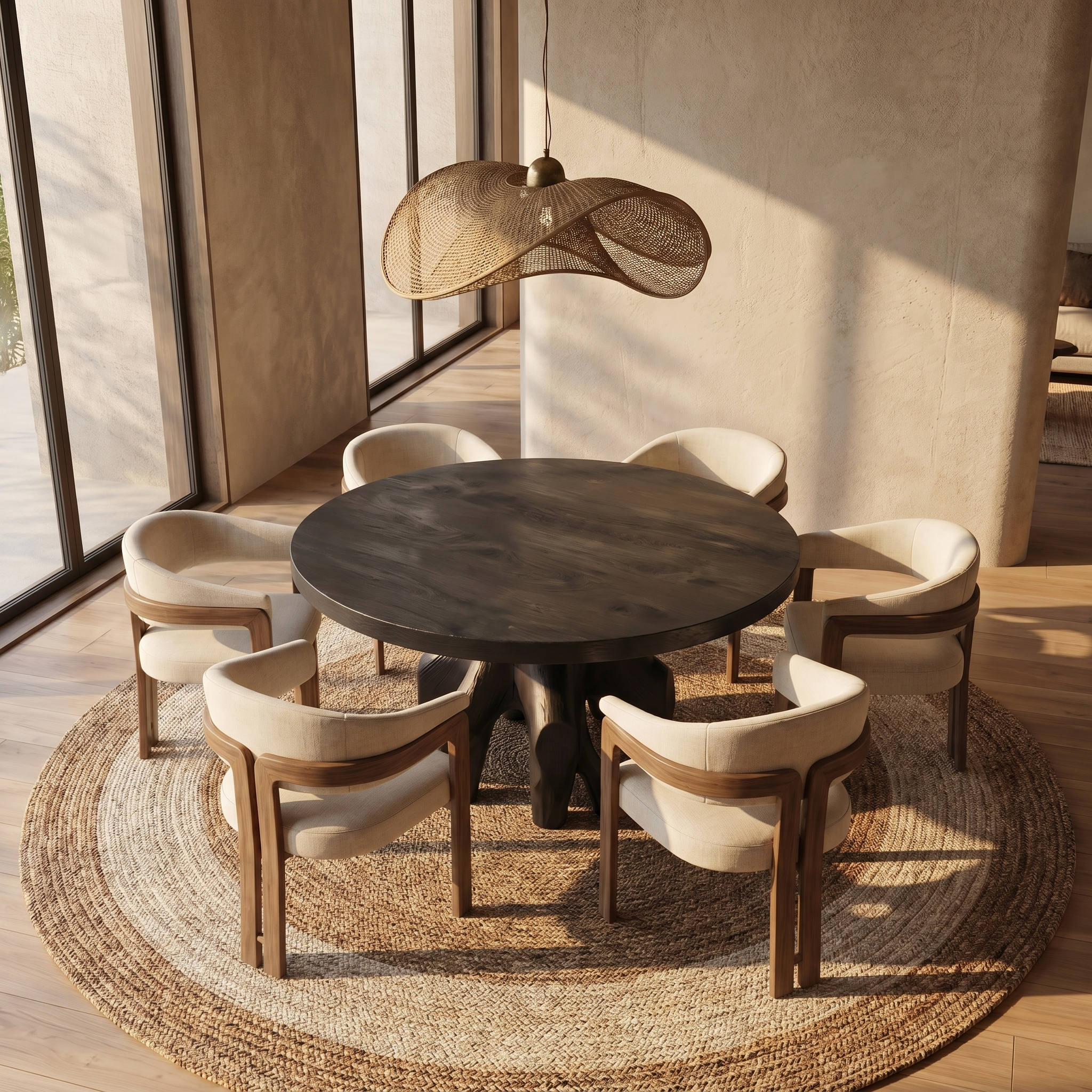Rustic Tree Root Dining Table For Dining Room SINLSADT170