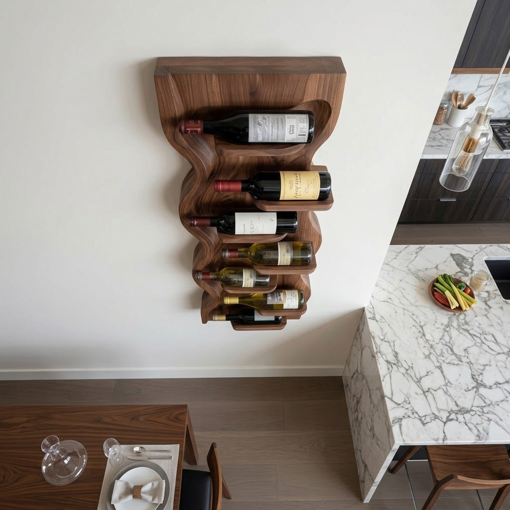 Contemporary Wooden Wine Rack For Dining Room Wall Storage RTTHHNWH005