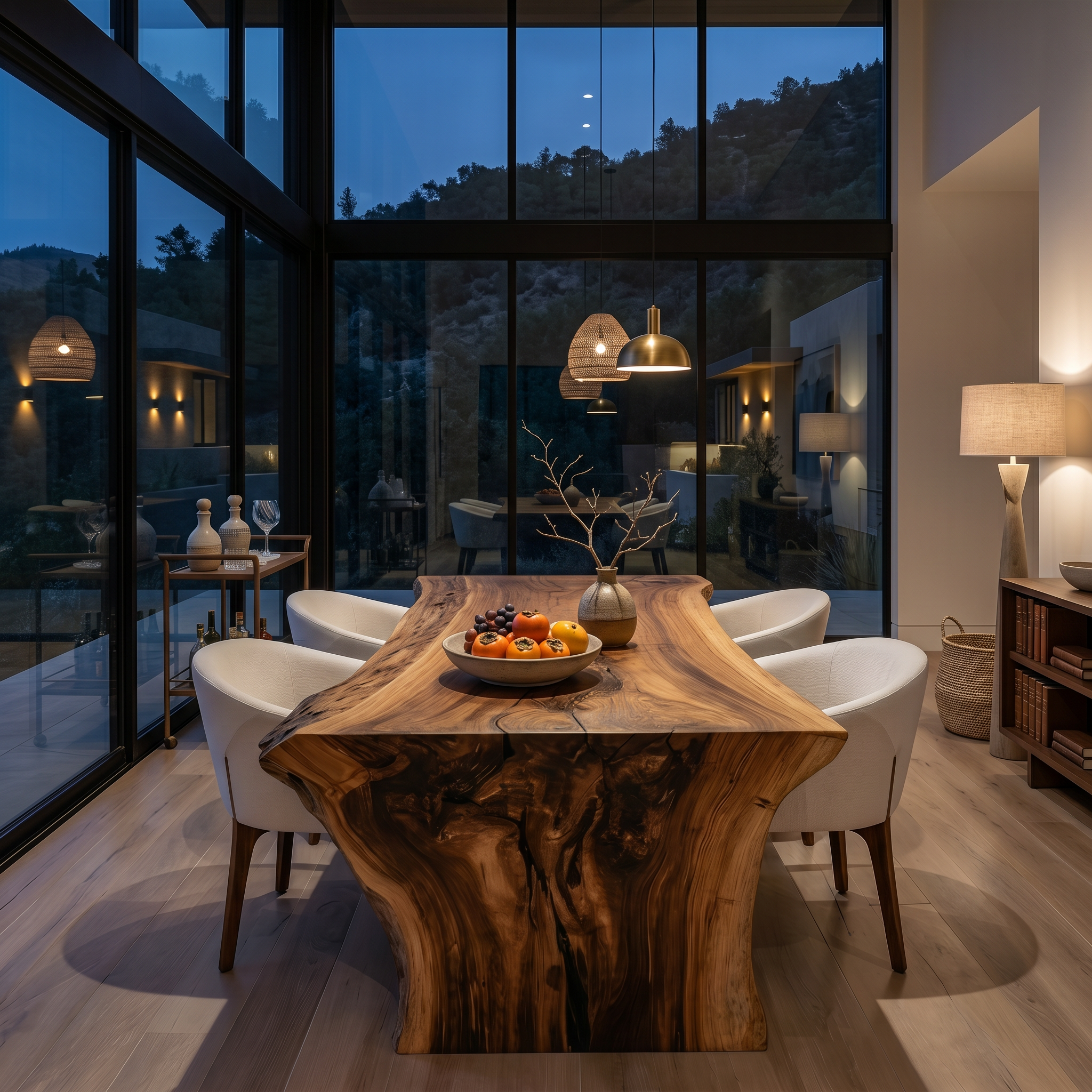 Contemporary Live Edge Dining Table For Dining Room SITHTTDN004