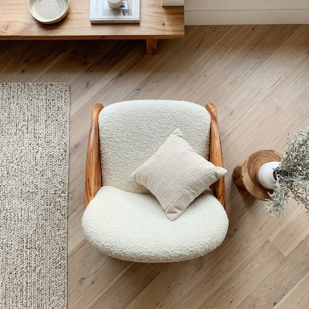Contemporary Natural Wood Chair For Living Room Decor RTTHHNCHR155