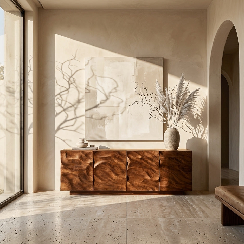 Artistic Carved Wooden Cabinet For Luxury Living Room RTTHHNSD043