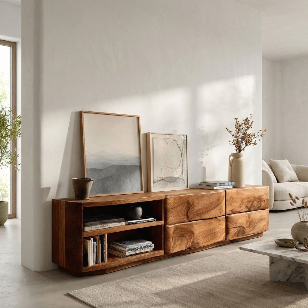 Quiet Luxury Low Sideboard Console For Living Room RTTHHNSD021