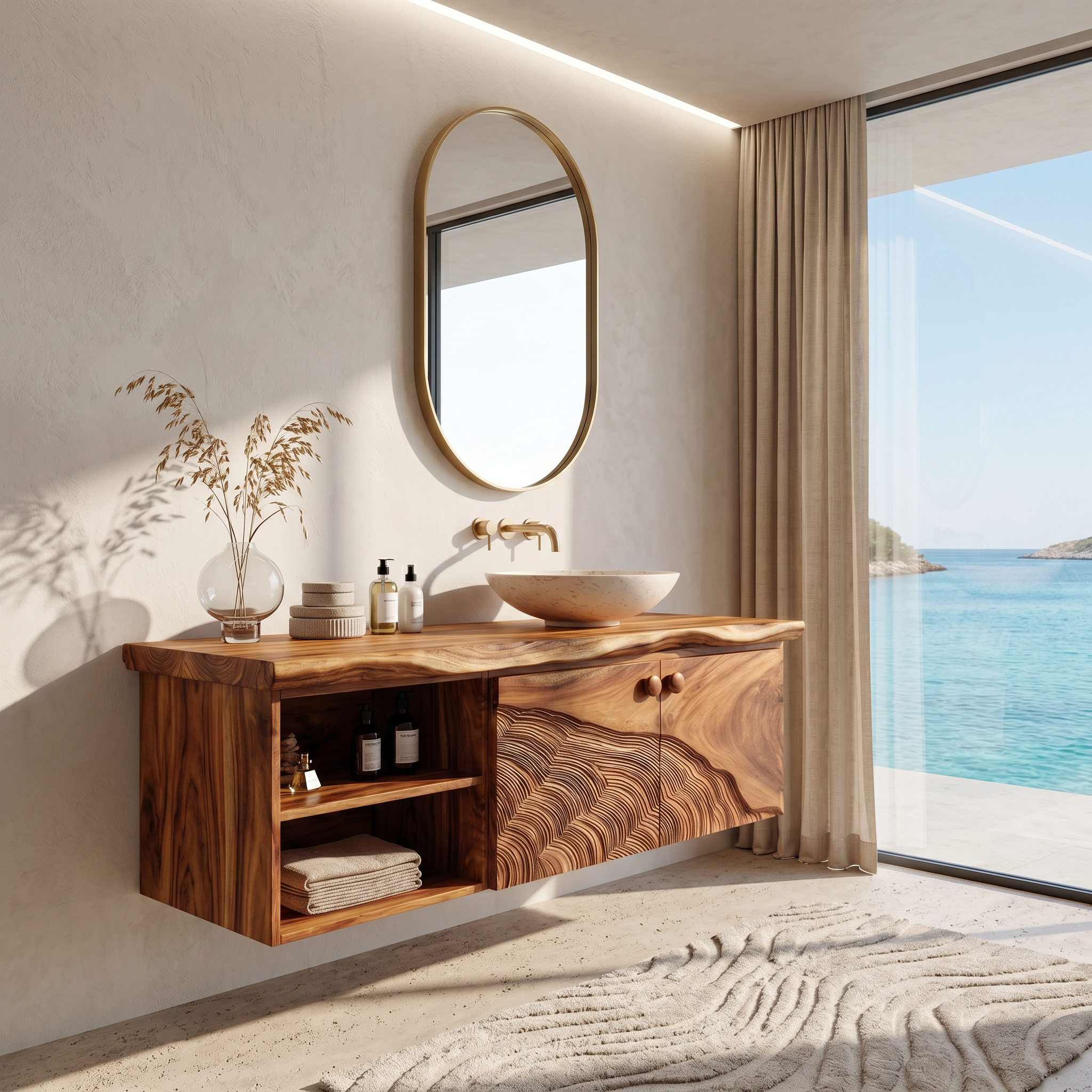 Rustic Wood Vanity Luxury Ensuite Bathroom SILDTTRBRV191