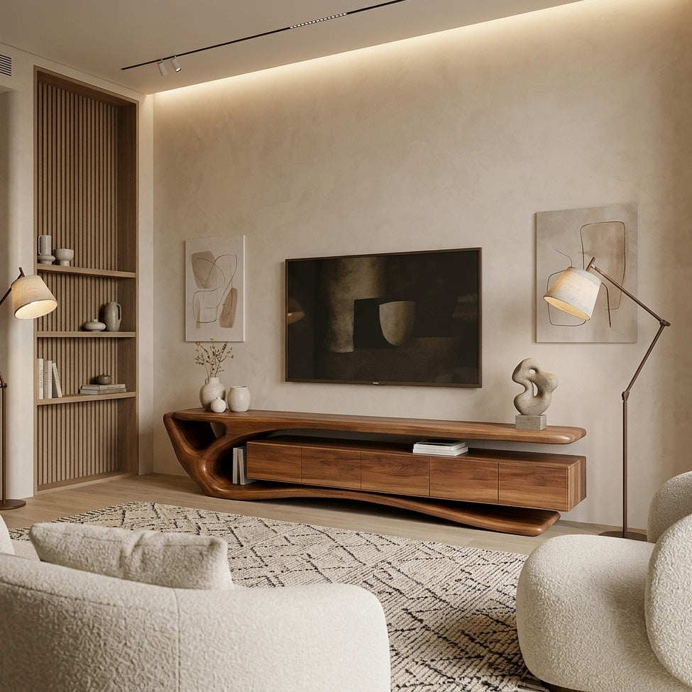 Contemporary Wooden TV Cabinet For Living Room Area RTTHHNTVC093