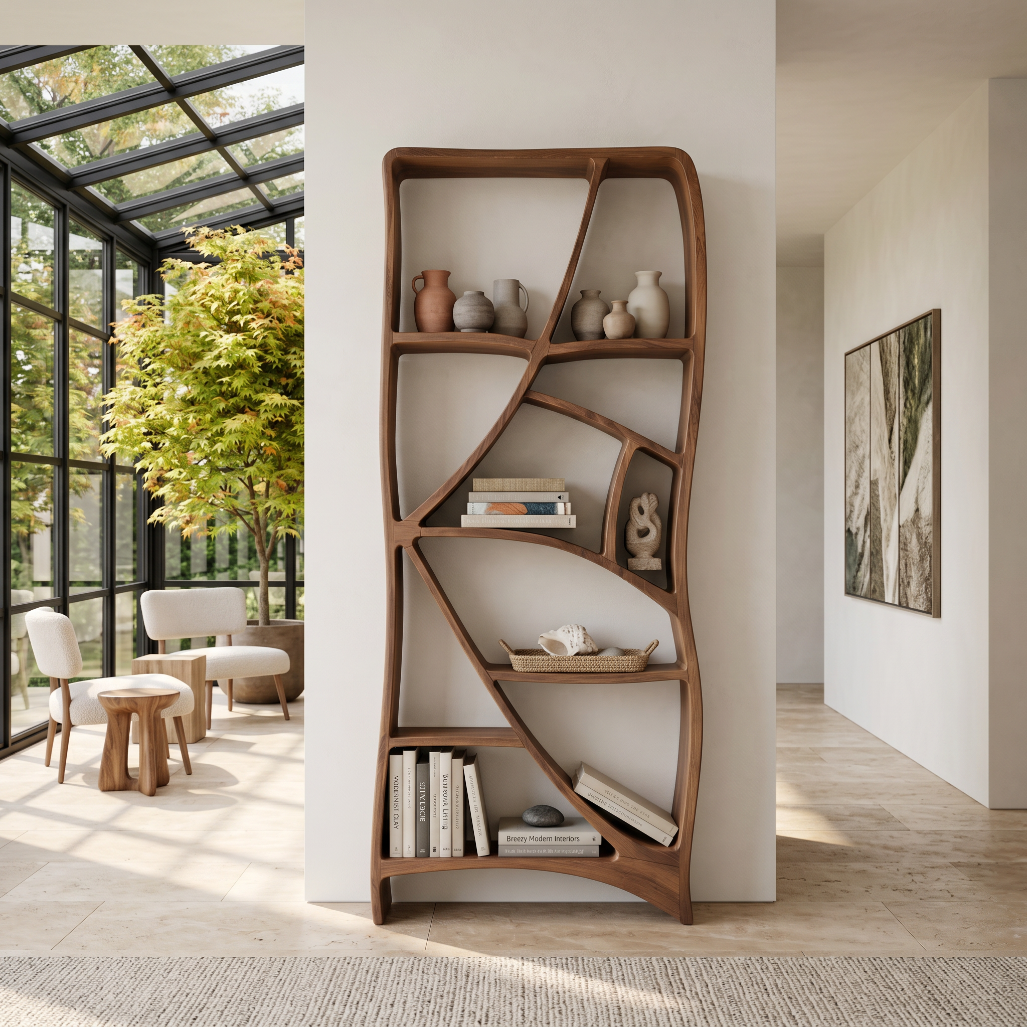 Minimalist Display Bookshelf For Cozy Lounge Corner SILDTTNBS048