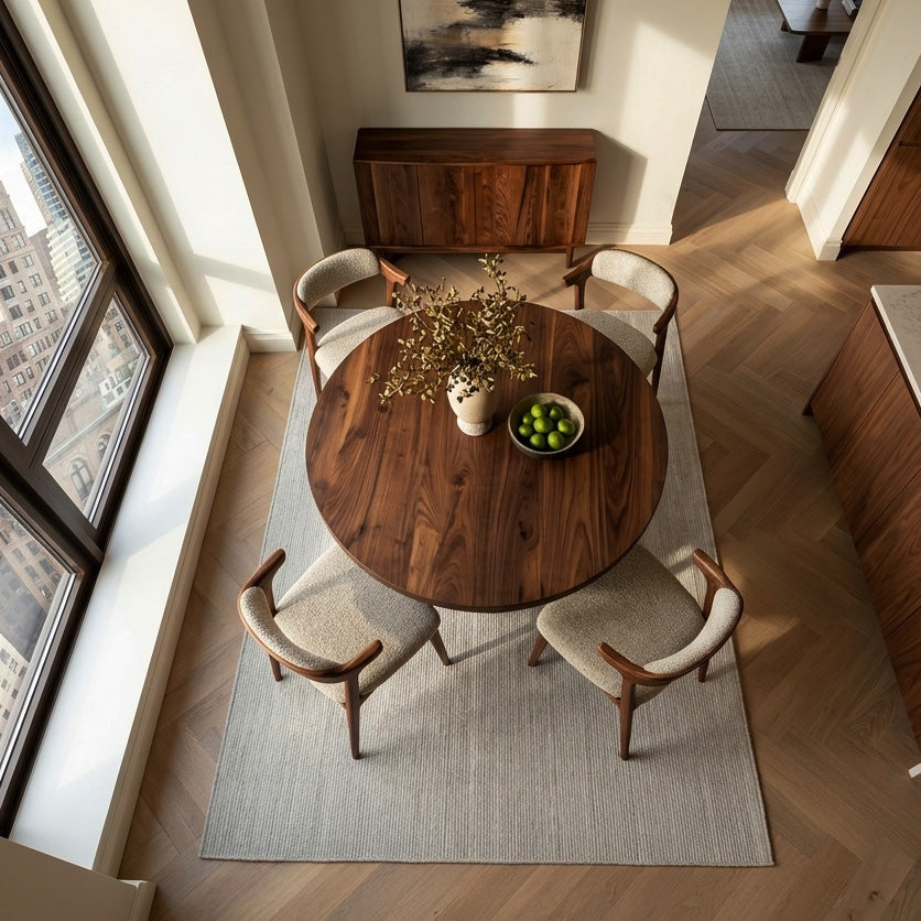 Minimalist Wooden Sculptural Dining Table For Dining Room RTTHHNDN056