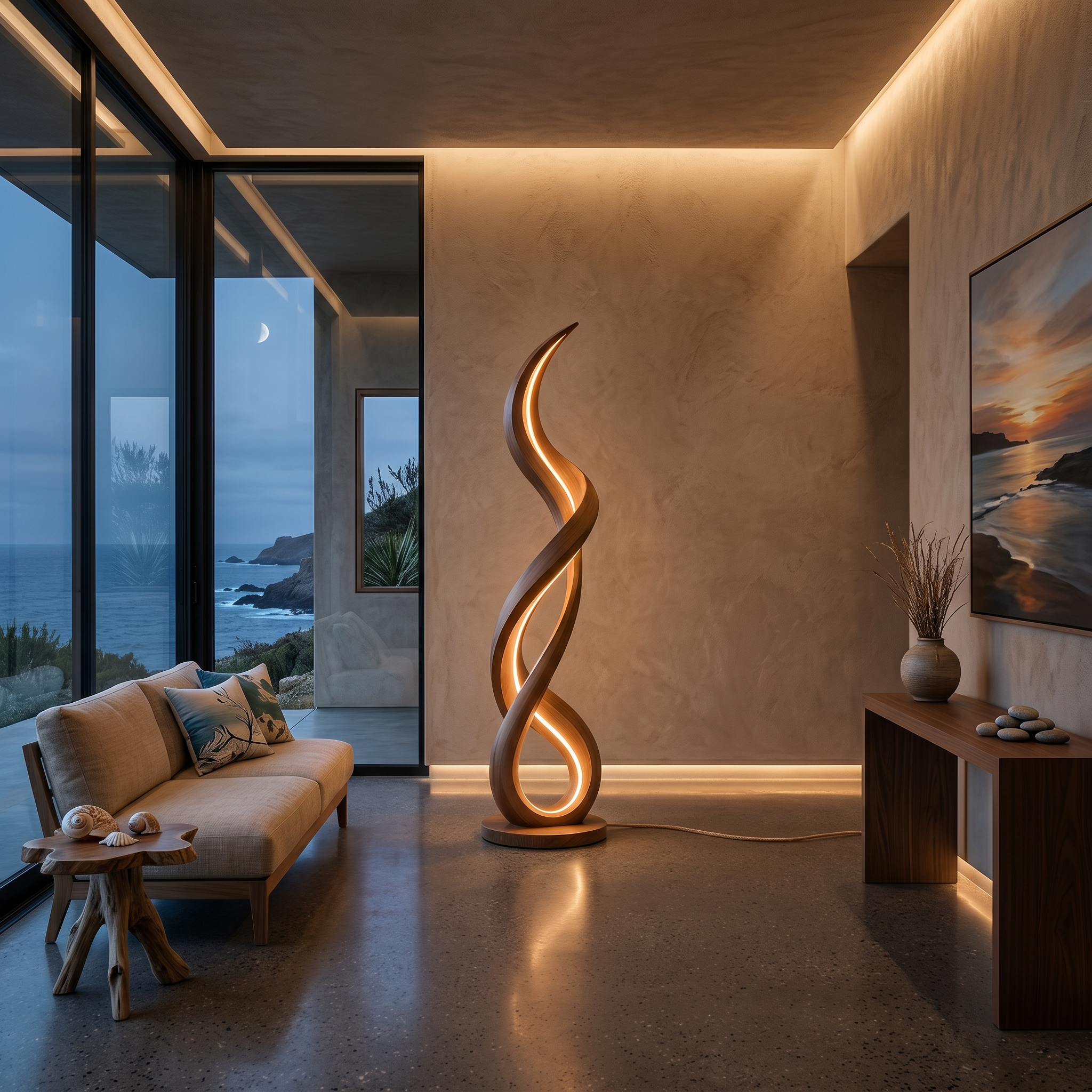 Organic Gentle Wave Floor Lamp For Modern Interior SILDTTNLAM032
