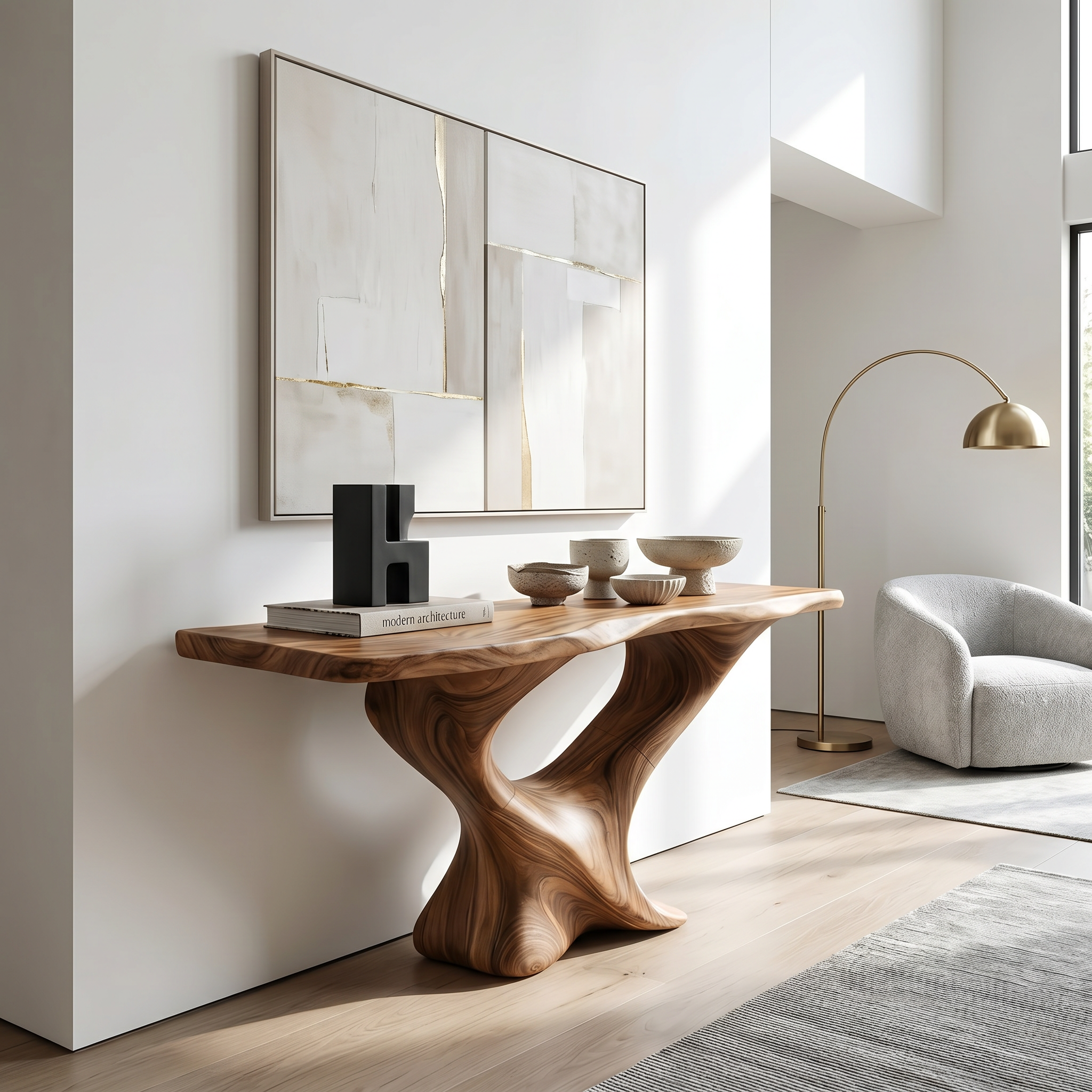 Farmhouse Wooden Console Table Entryway Decor SILDTTRCS223