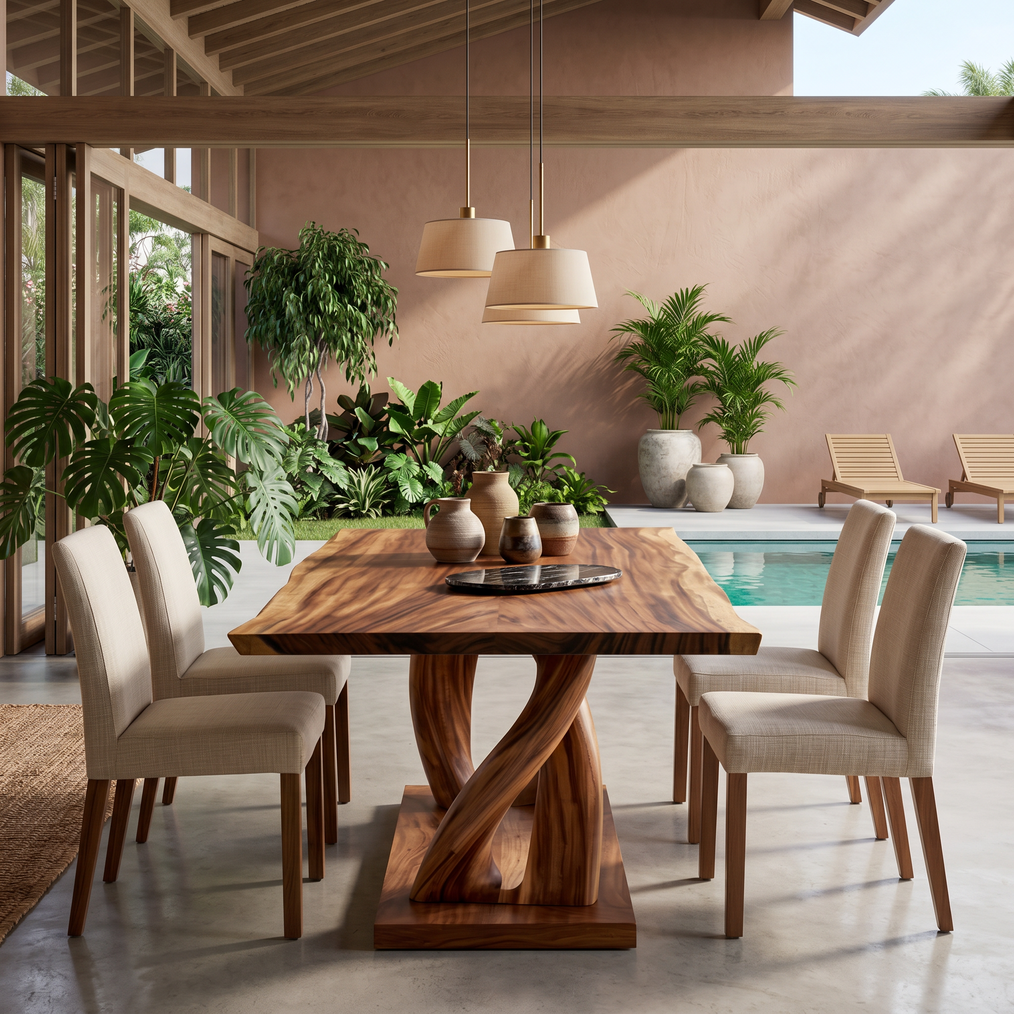 Coastal Rectangular Banquet Table For Resort Dining Room SILDTTRDN075