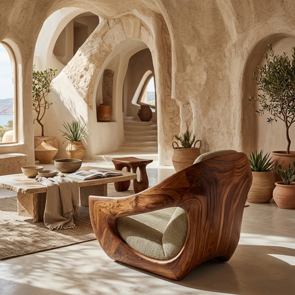 Artistic Natural Wood Chair For Contemporary Living Room RTTHHNCHR150
