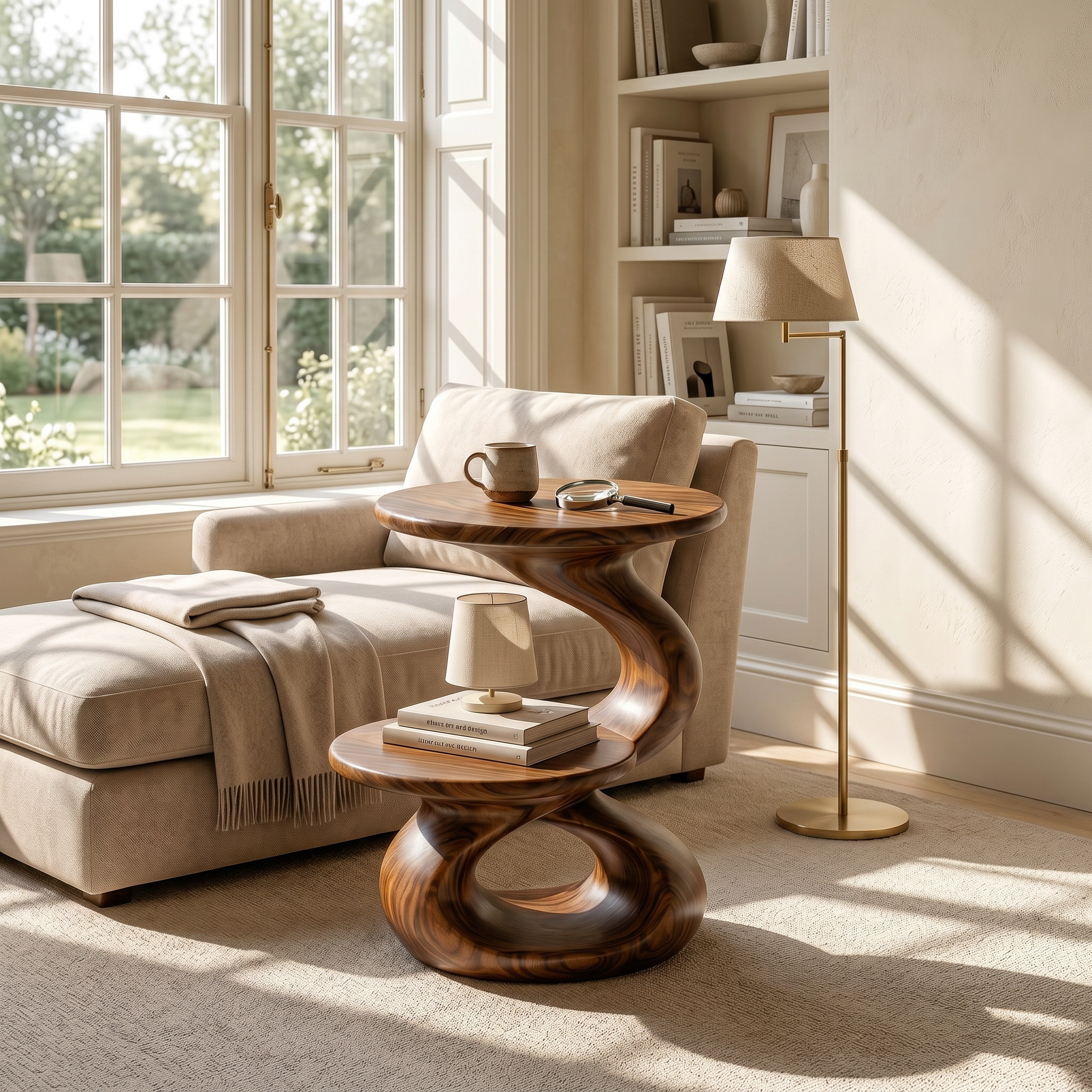 Minimalist Open Shelf Side Table Coastal Villa SILDTTRSTA018