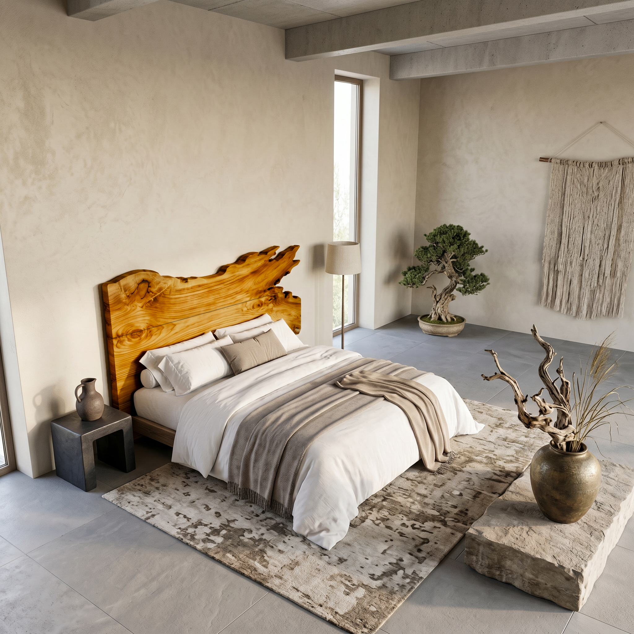 Modern Split Edge Headboard Wooden Bed Headboard For Bedroom SINLSAHB068
