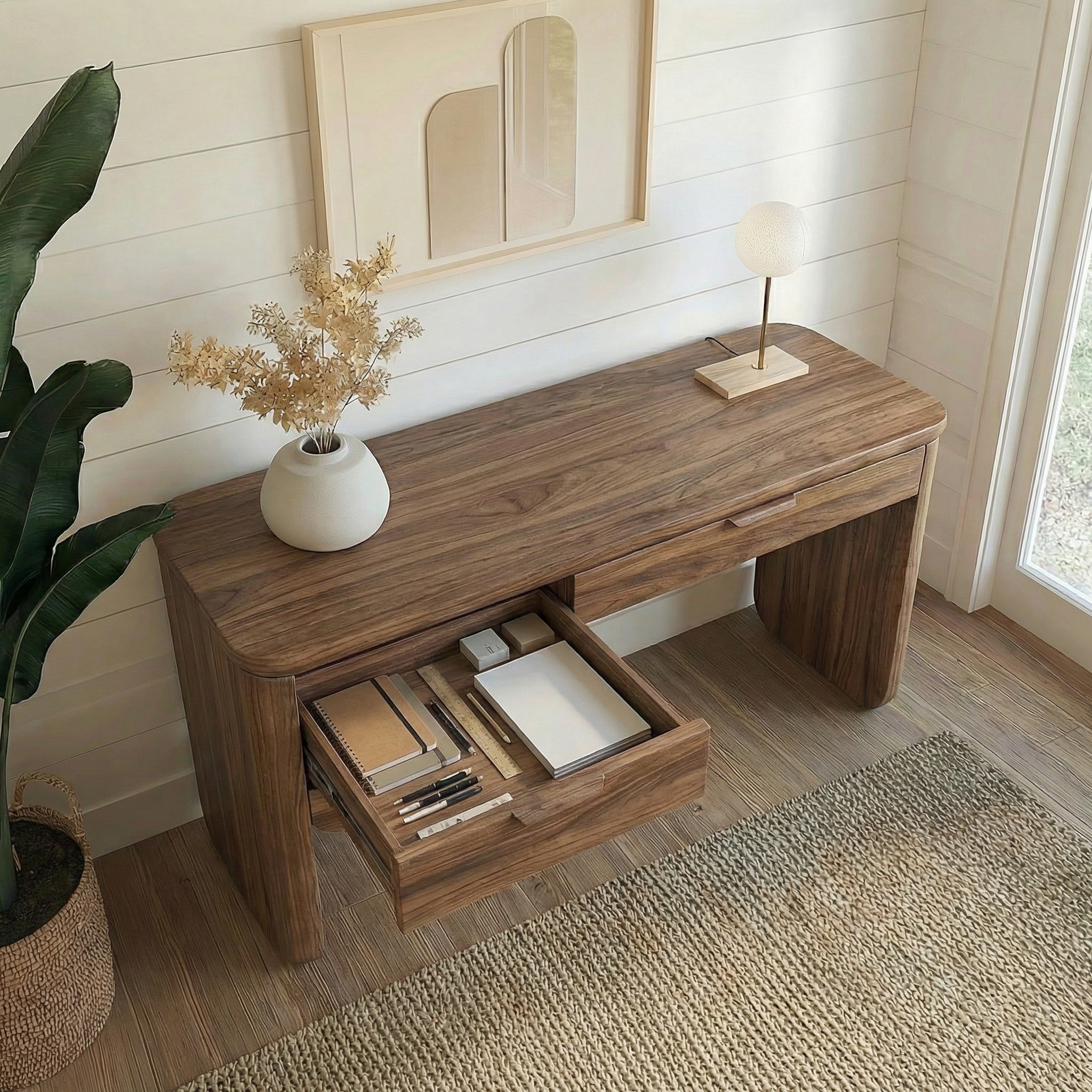 Minimalist Wooden Dressing Table Bedroom Or Vanity Area SINLSABDT046