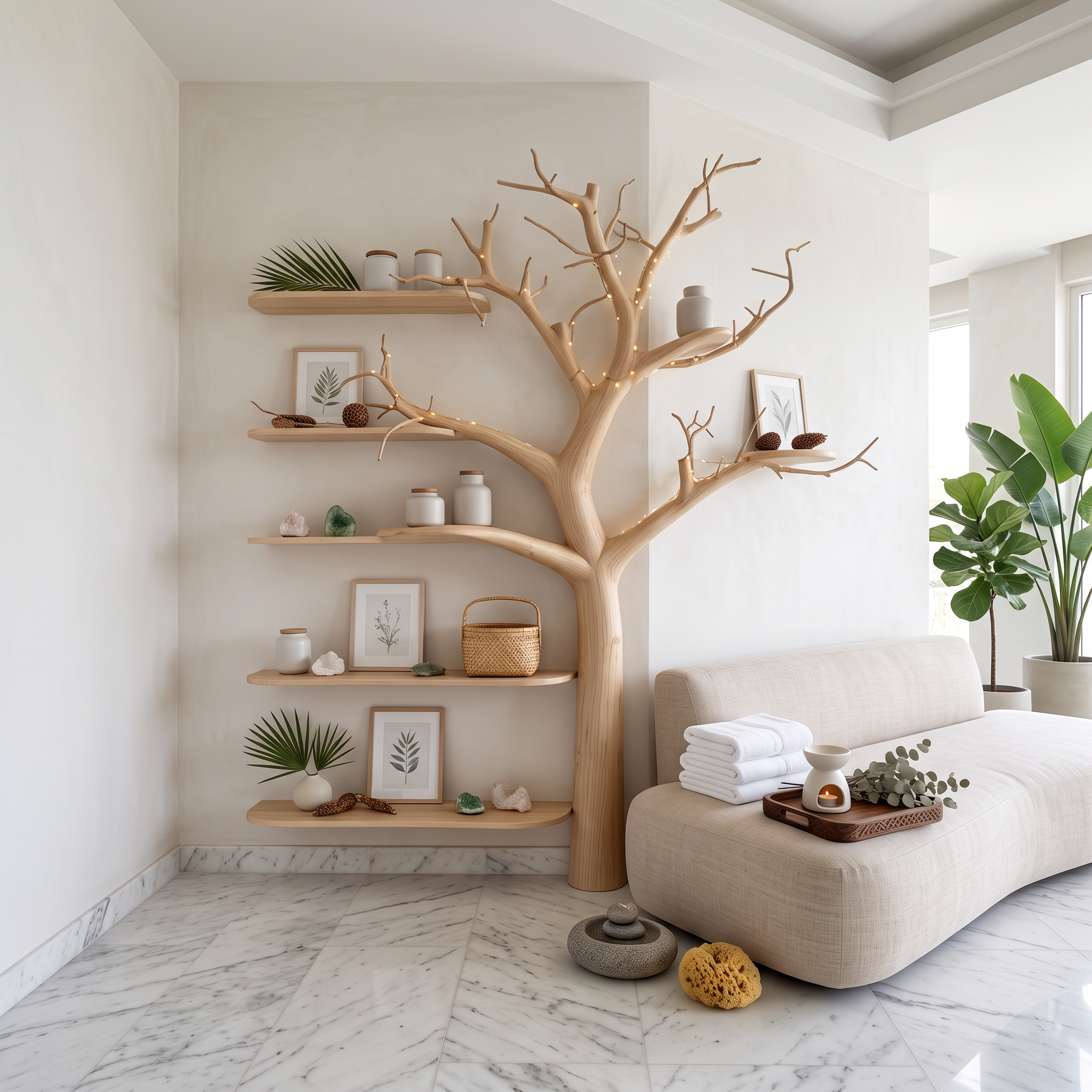 Rustic Tree Bookcase Bedroom Kids Room SINLSATB259