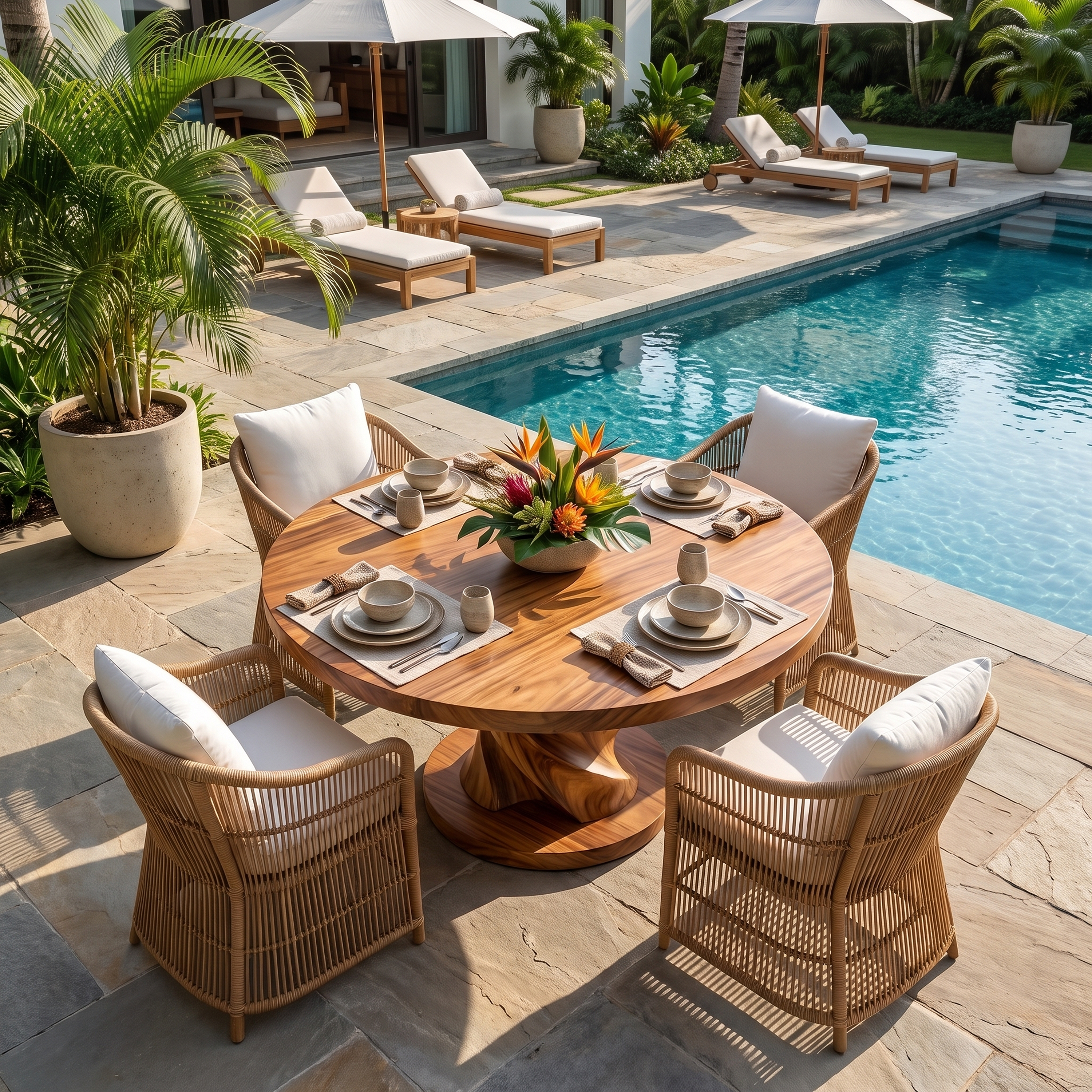 Tropical Twist Base Breakfast Table For Bright Kitchen SILDTTRDN079