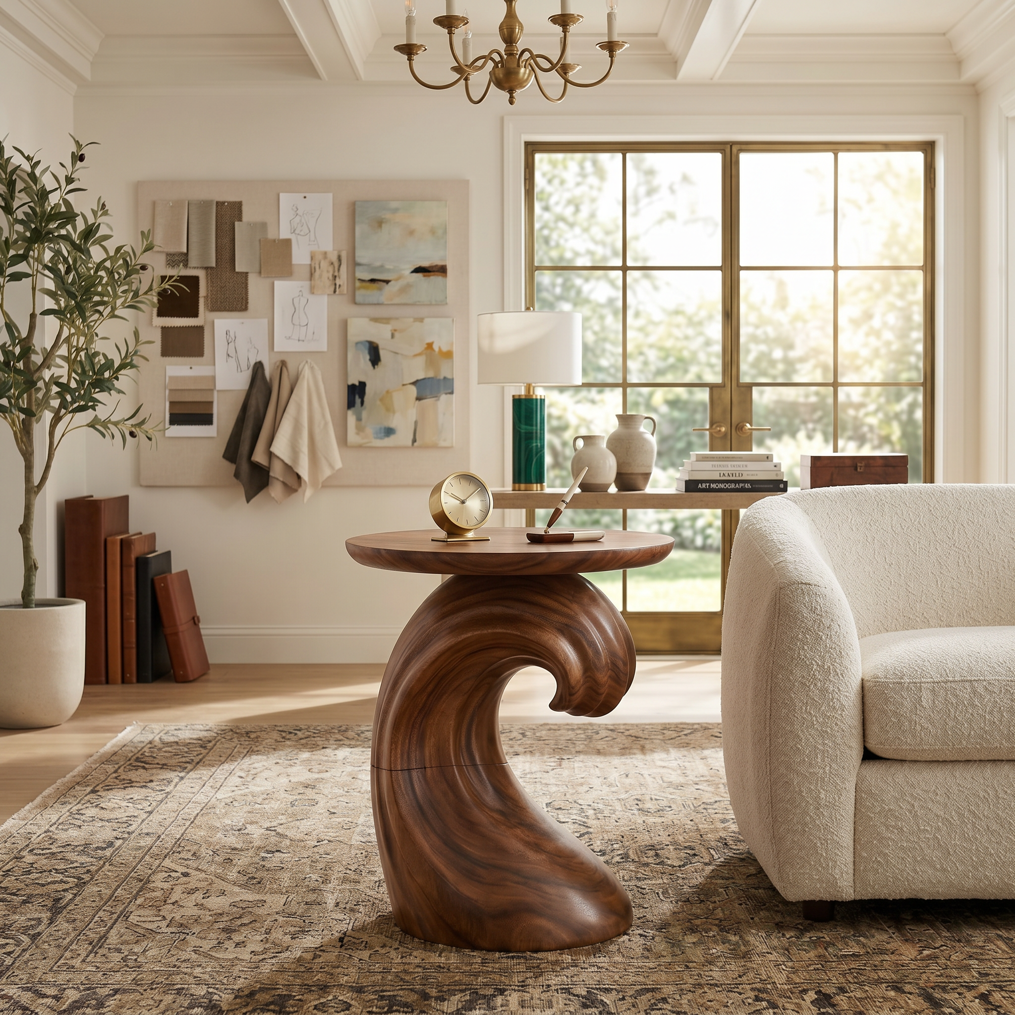Rustic Tree Base Accent Table Master Bedroom SILDTTRSTA045