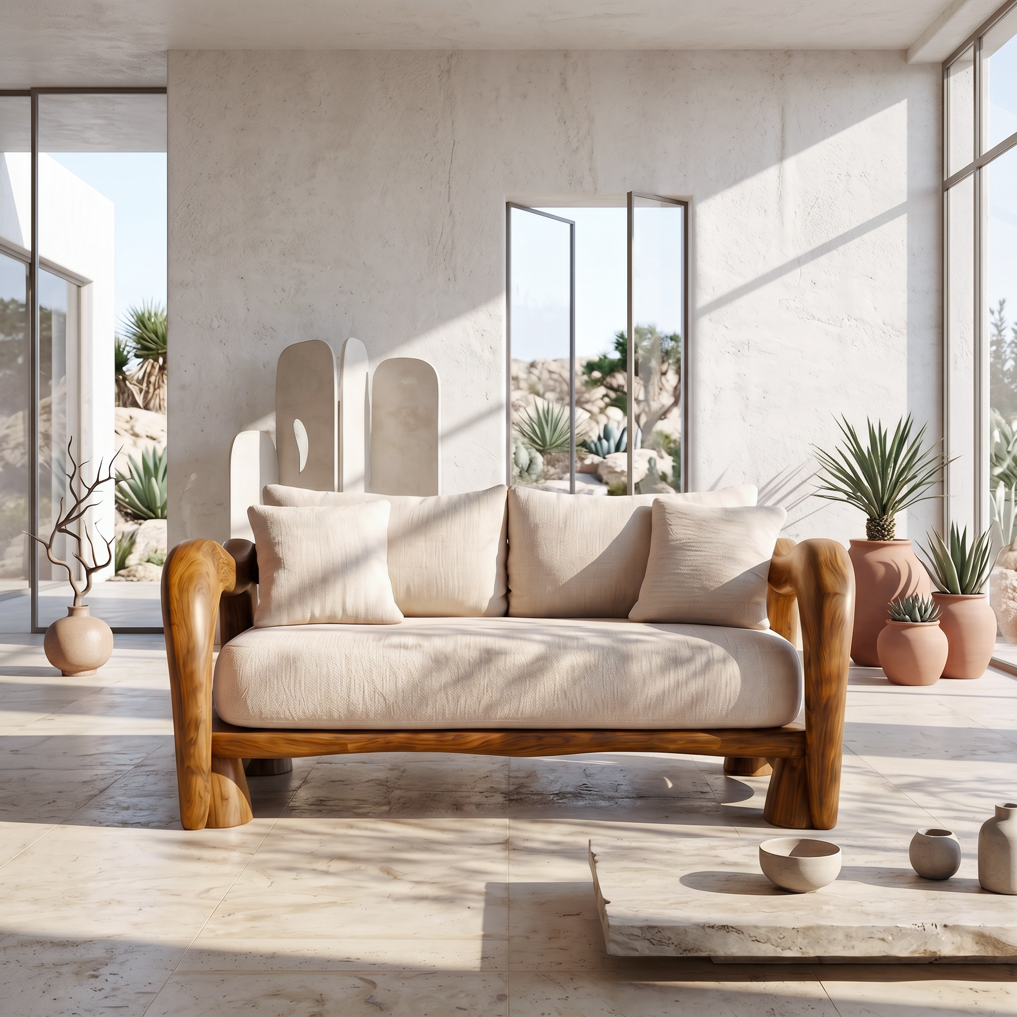 Handcrafted Sofa Frame For Living Room SINLSASF048