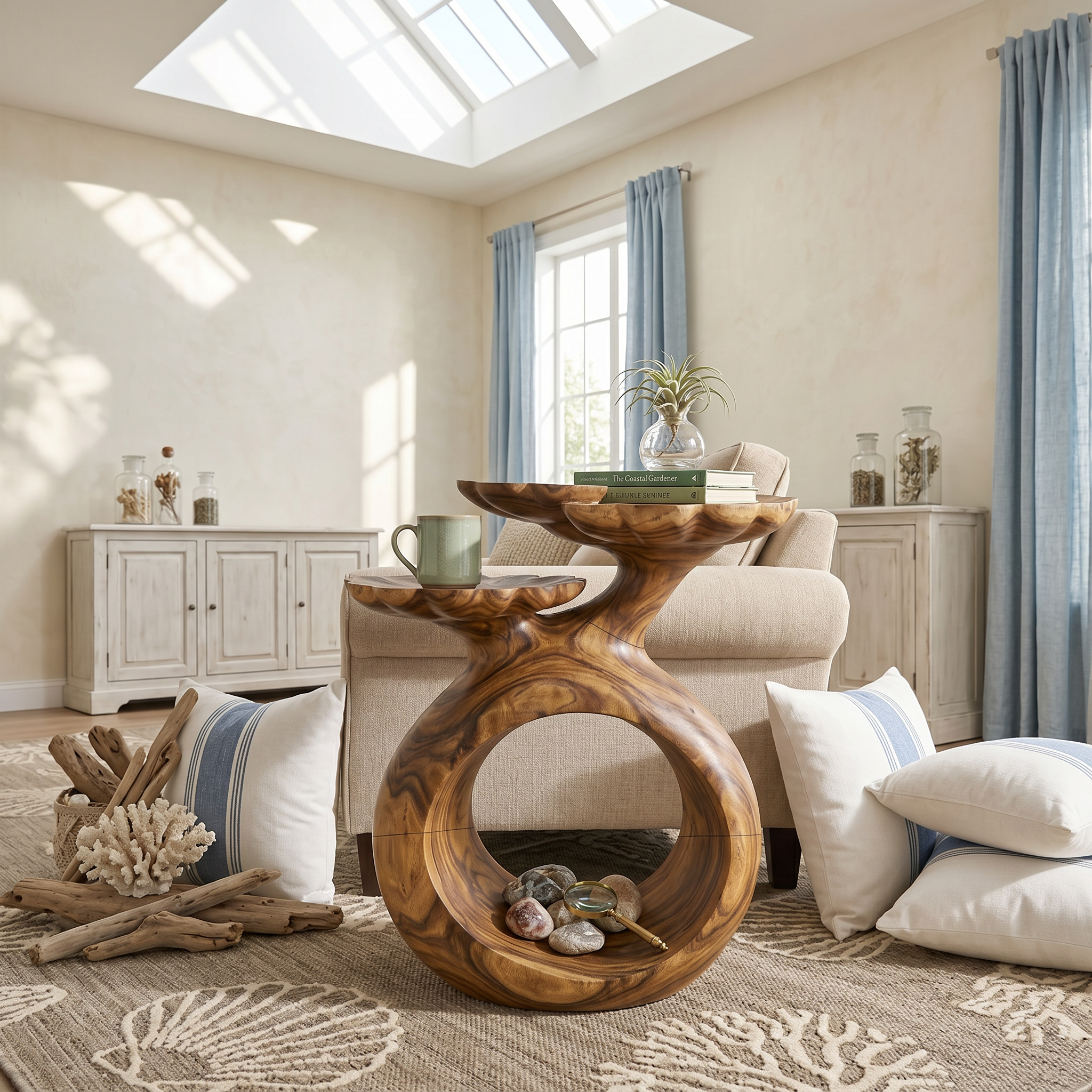 Coastal Twin Top Side Table Beach House SILDTTRSTA020