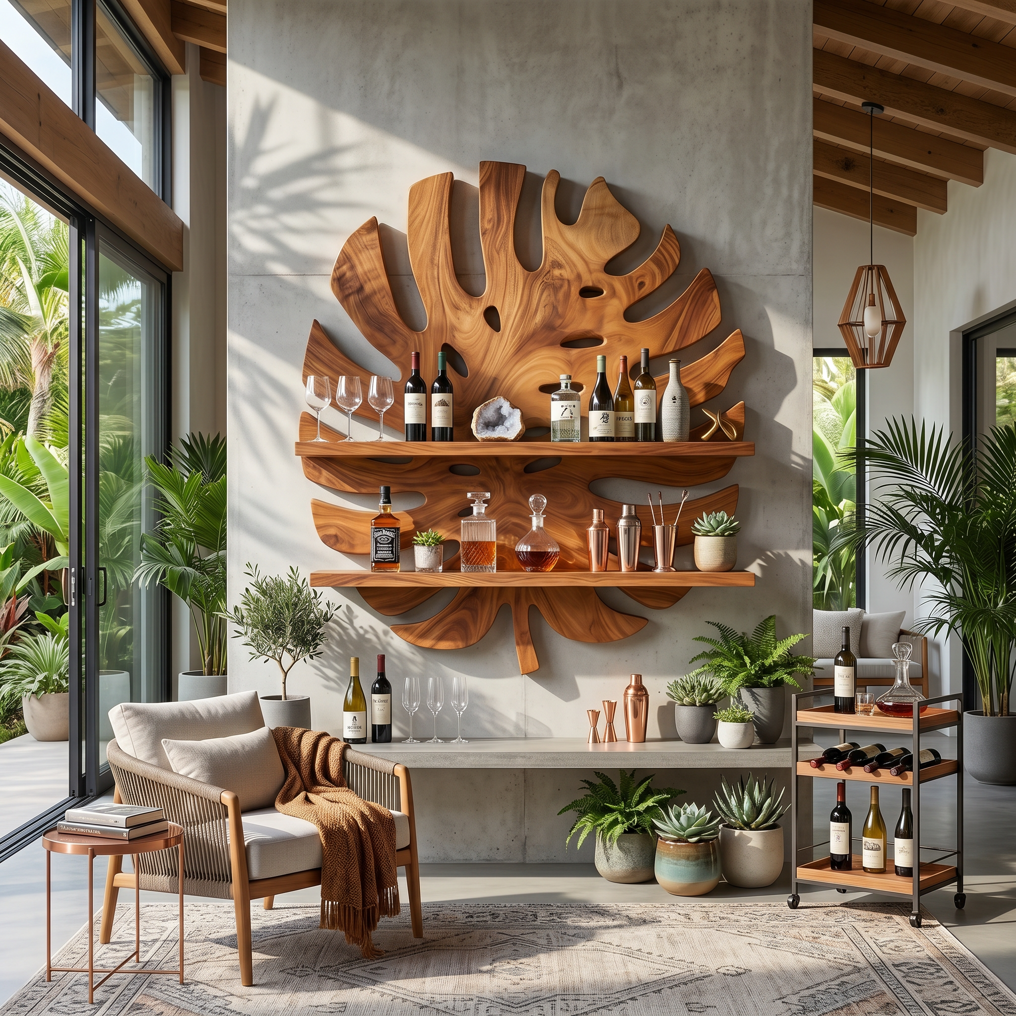 Modern Wall Wine Holder For Home Bar Bottle Showcase SILDTTRWH067