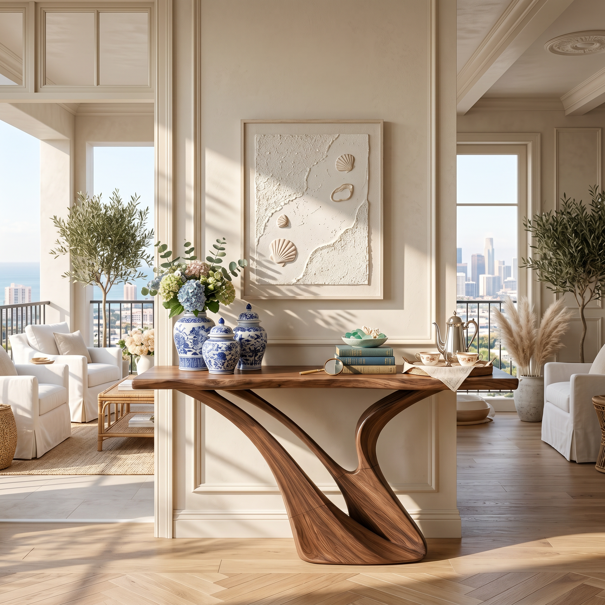 Organic Wing Base Console Table Modern Entryway SILDTTRCS080