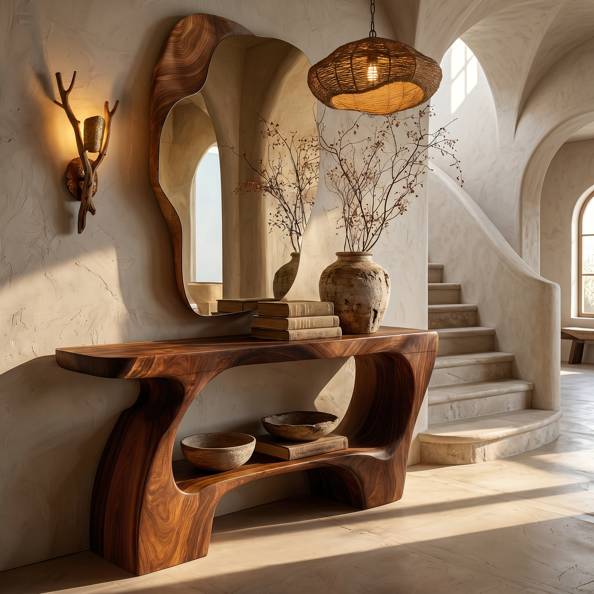 Contemporary Console Table With Artistic Open Structure For Living Room SINLSACS643
