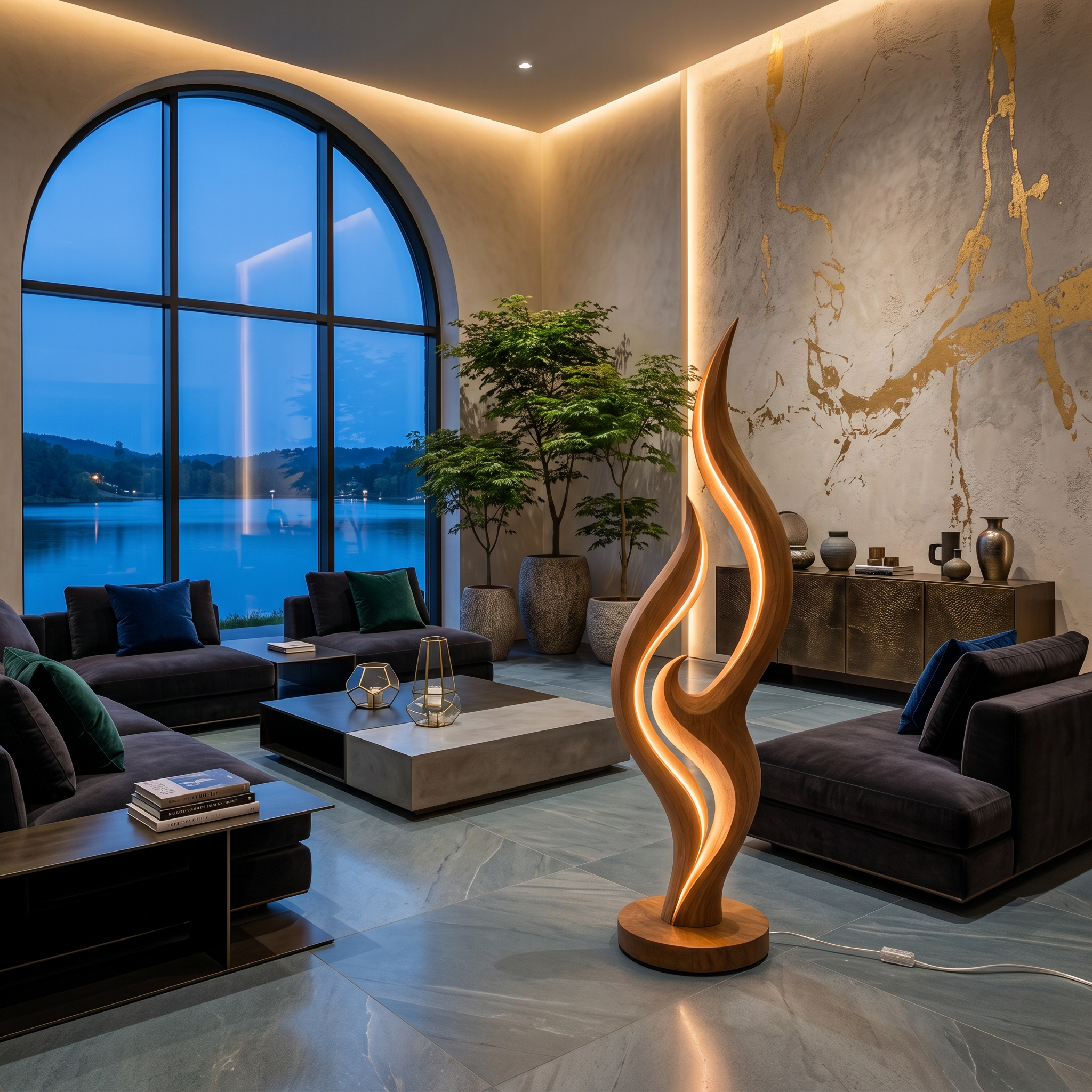 Contemporary Double Wave Lamp For Lounge Area SILDTTNLAM038