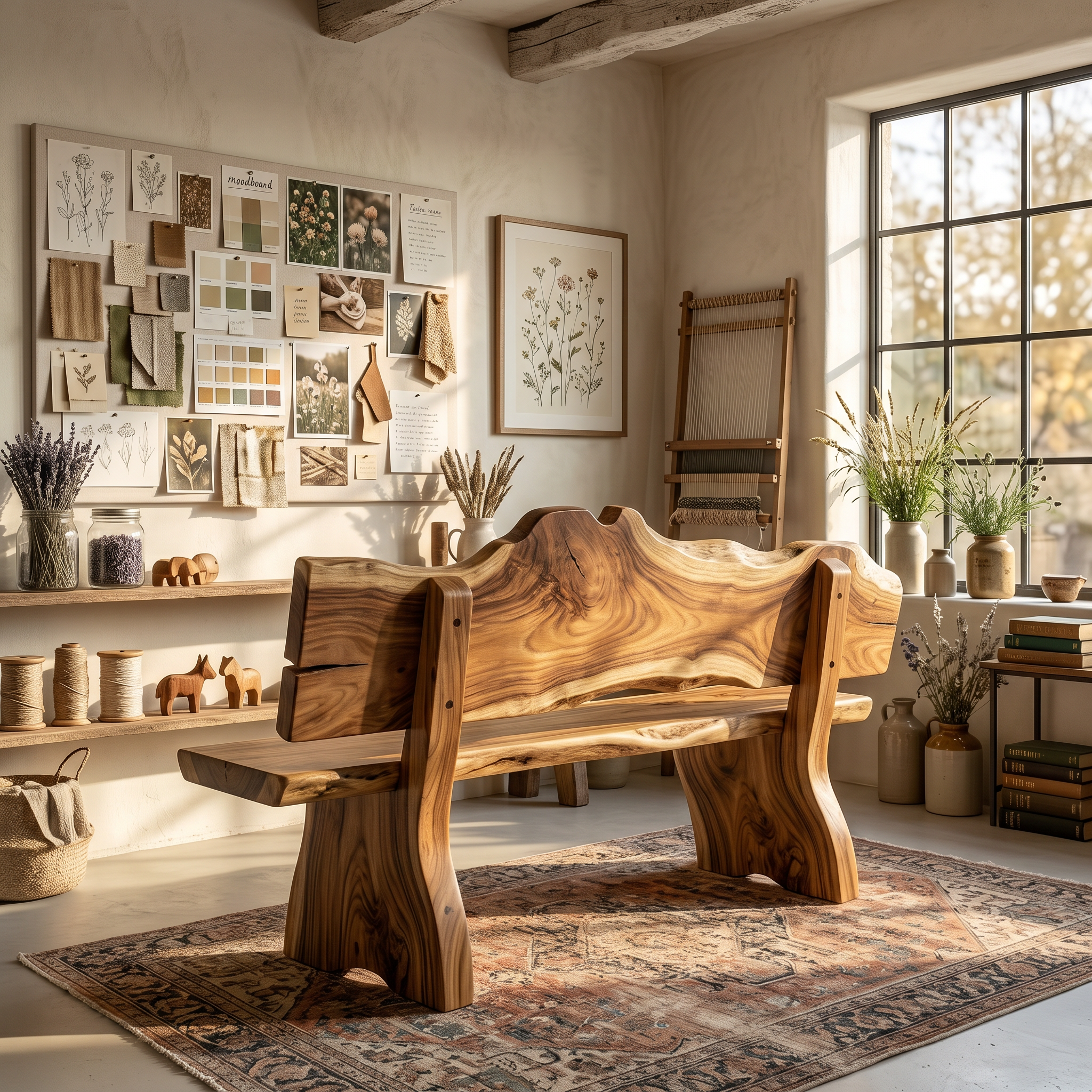 Rustic Live Edge Bench Contemporary Foyer SILDTTRBEN054