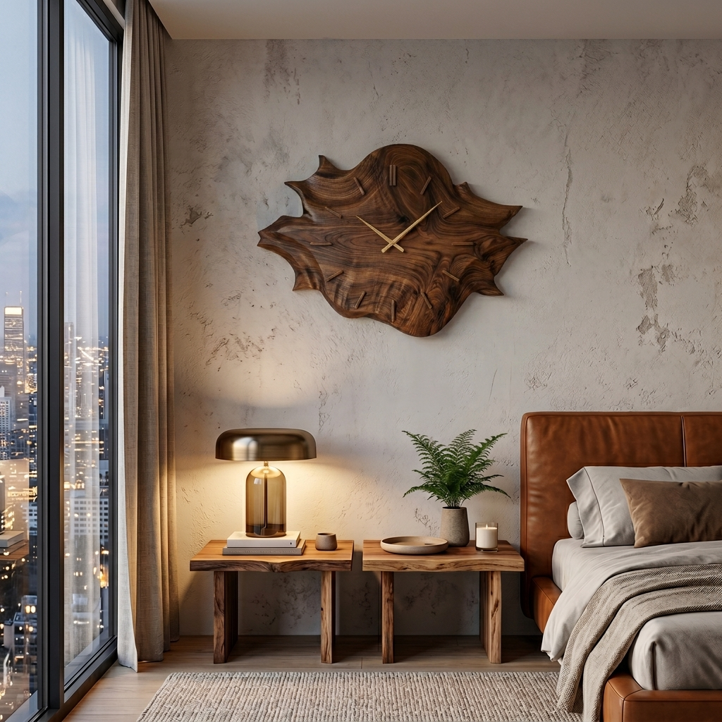 Artistic Wooden Wall Clock For Modern Apartment Living Room RTTHTTWAC023