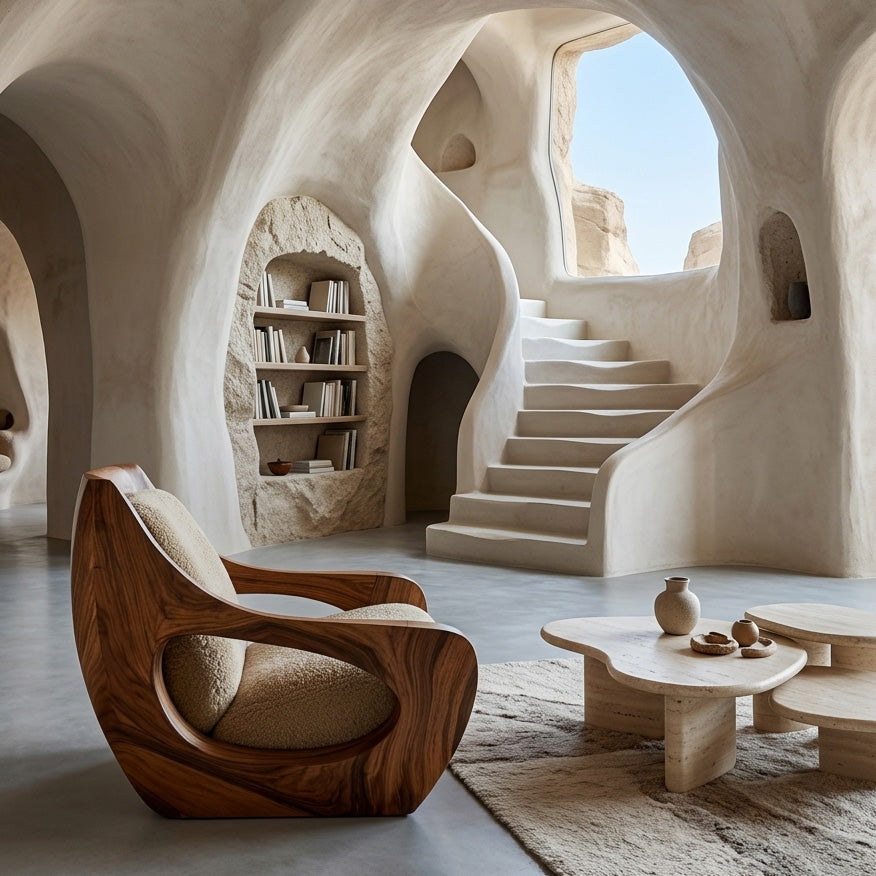 Sculptural Natural Wood Chair For Modern Home Decor RTTHHNCHR151