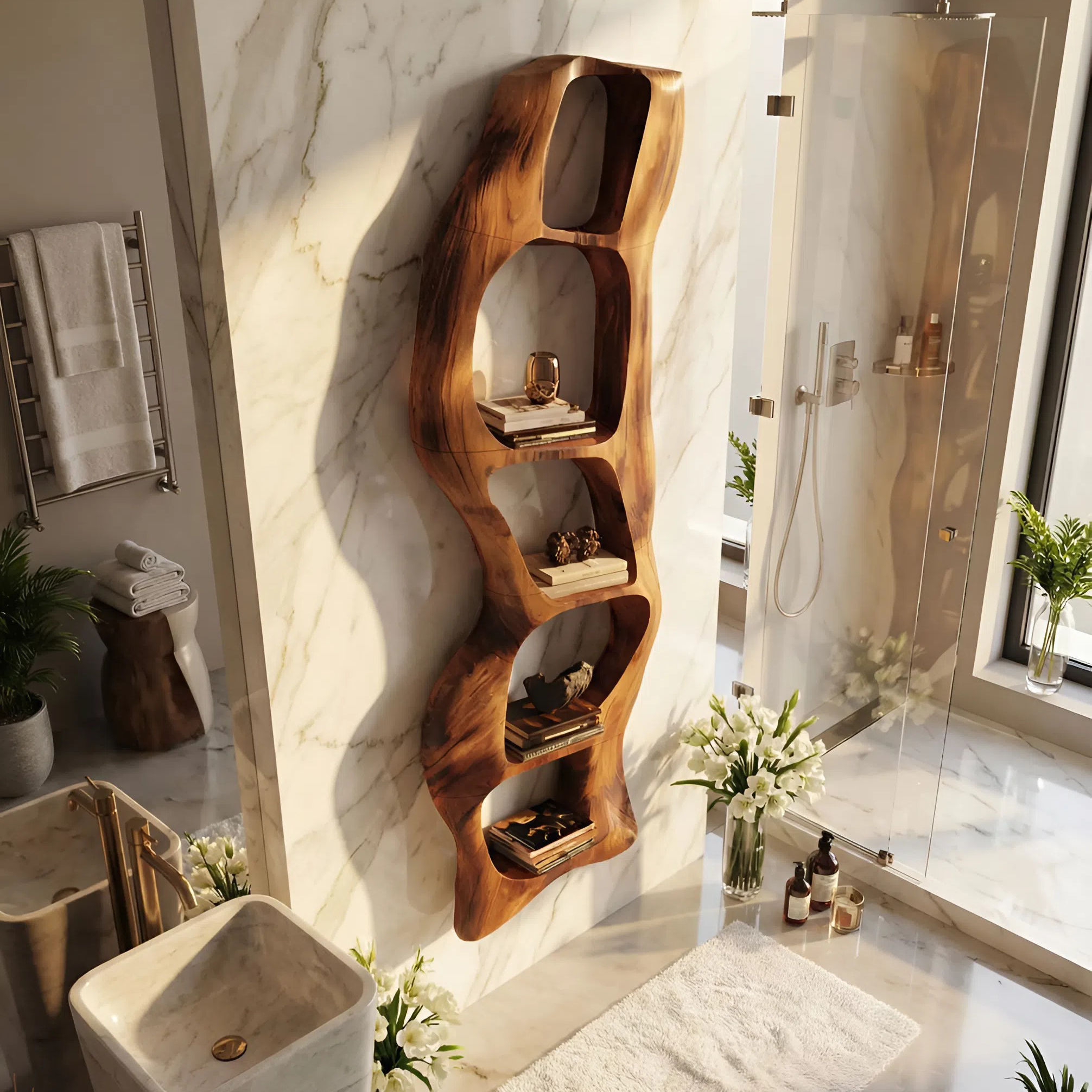 Contemporary Wall Shelf For Bedroom Wall Accent SILDTTNWMS035