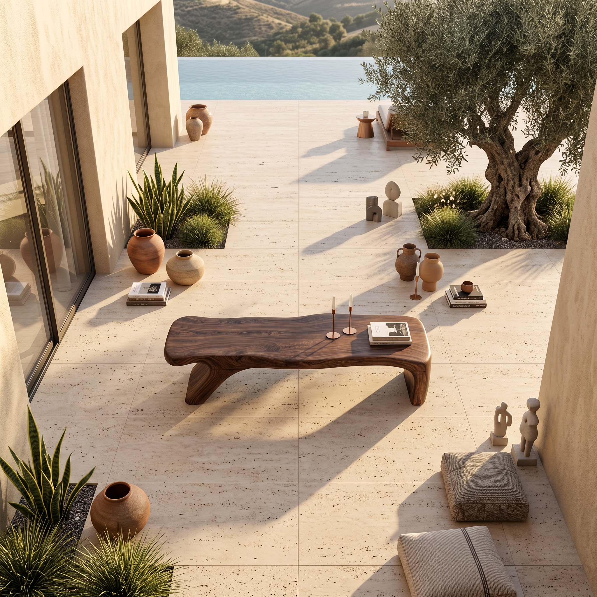 Architectural Bench With Sculpted Z Base For Entryway SITHTTCHR039