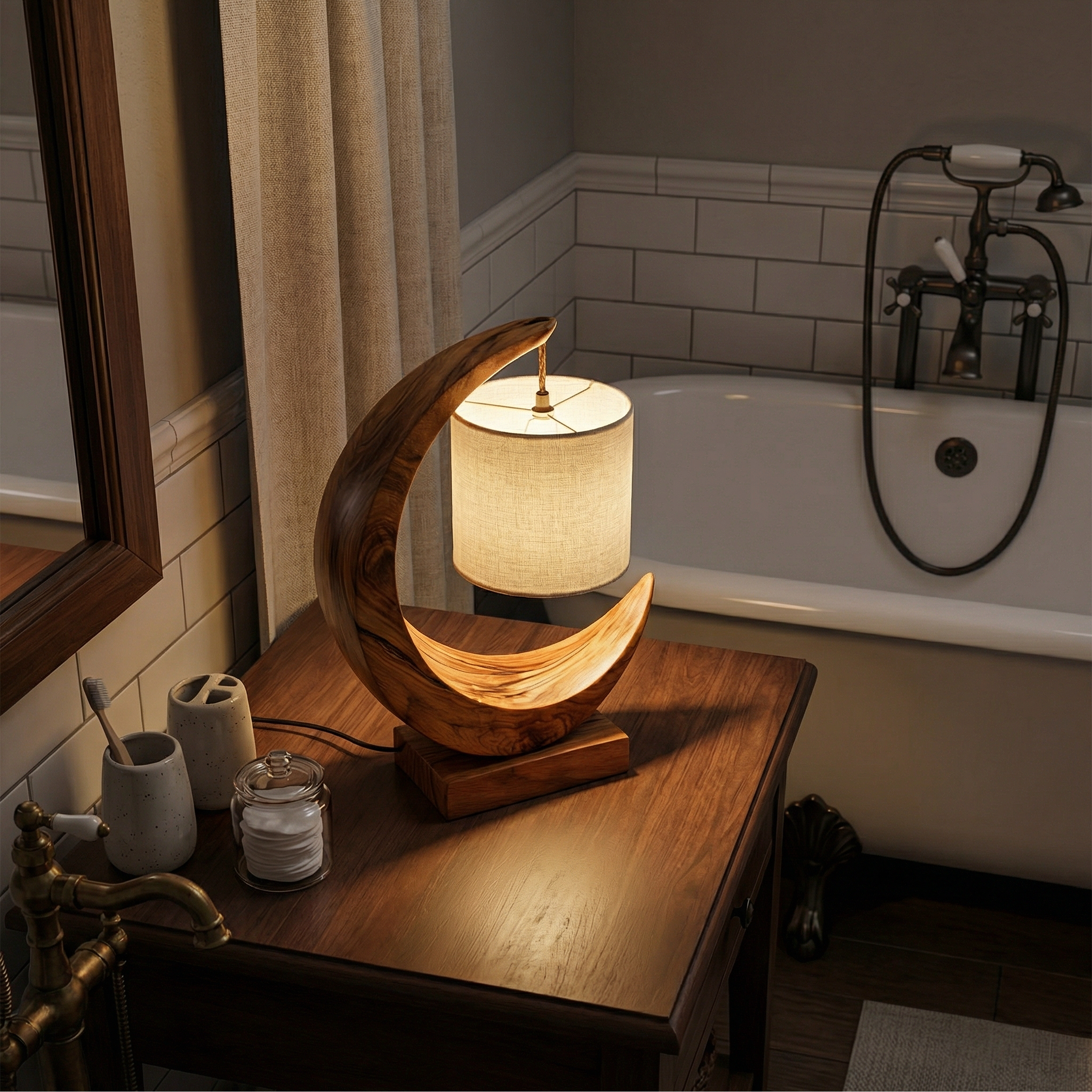 Minimalist Sculptural Table Lamp Bedroom Apartment Reading Nook Corner SILDTTRLAM031