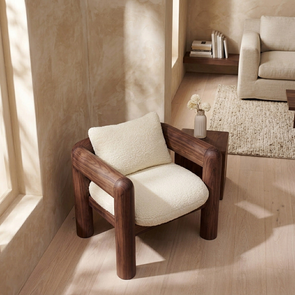 Minimalist Natural Wood Chair For Modern Living Room RTTHHNCHR147