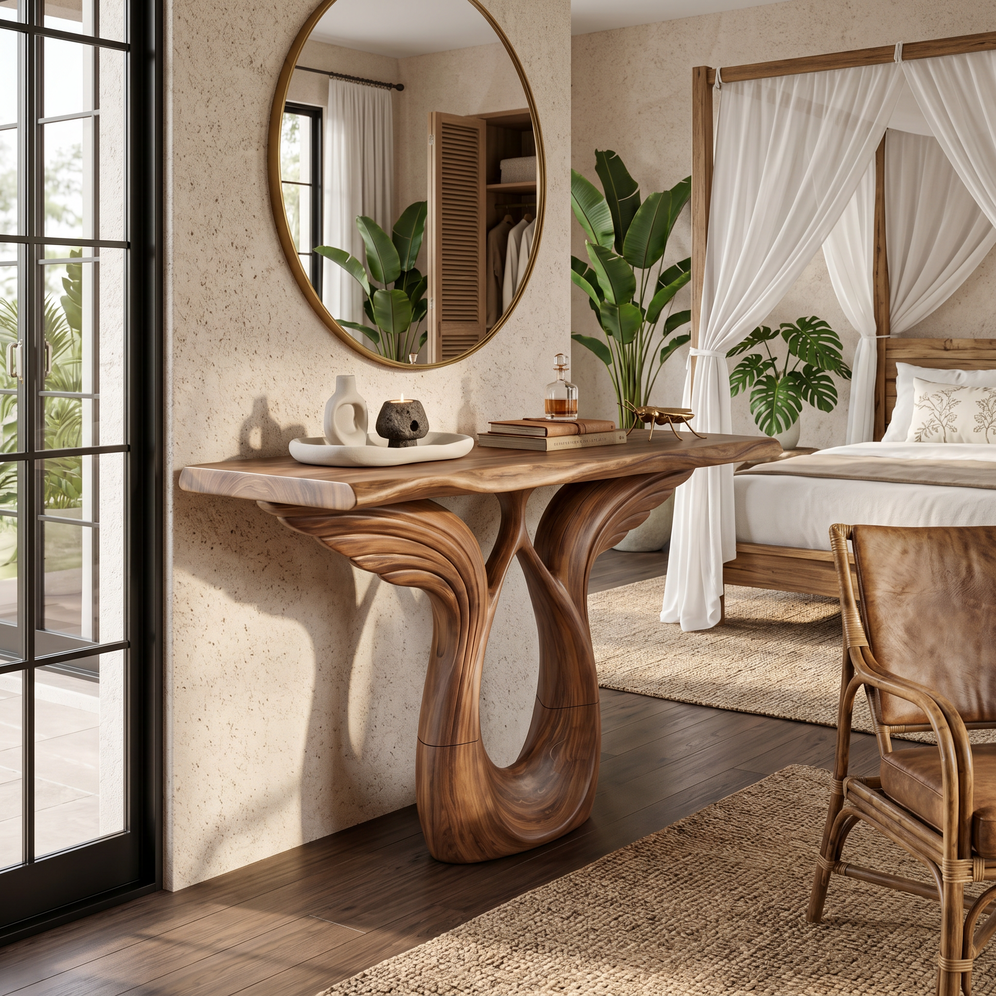 Luxury Winged Console Table Designer Residence SILDTTRCS081