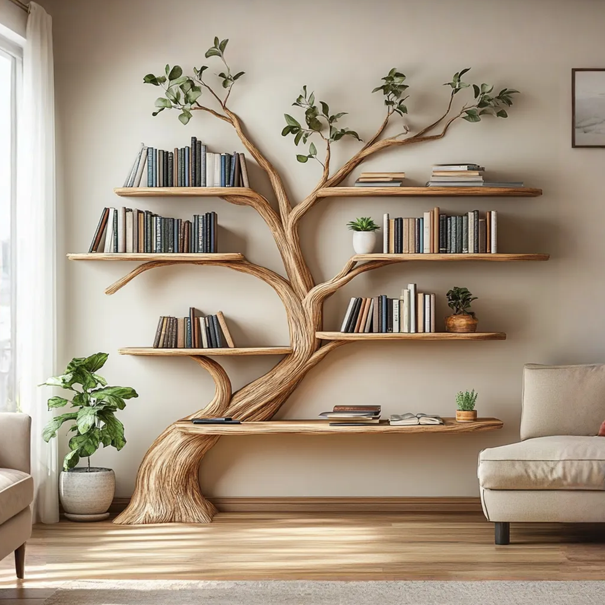Driftwood Branch Shelf Floating Shelf Wall Mouted SINLTB121