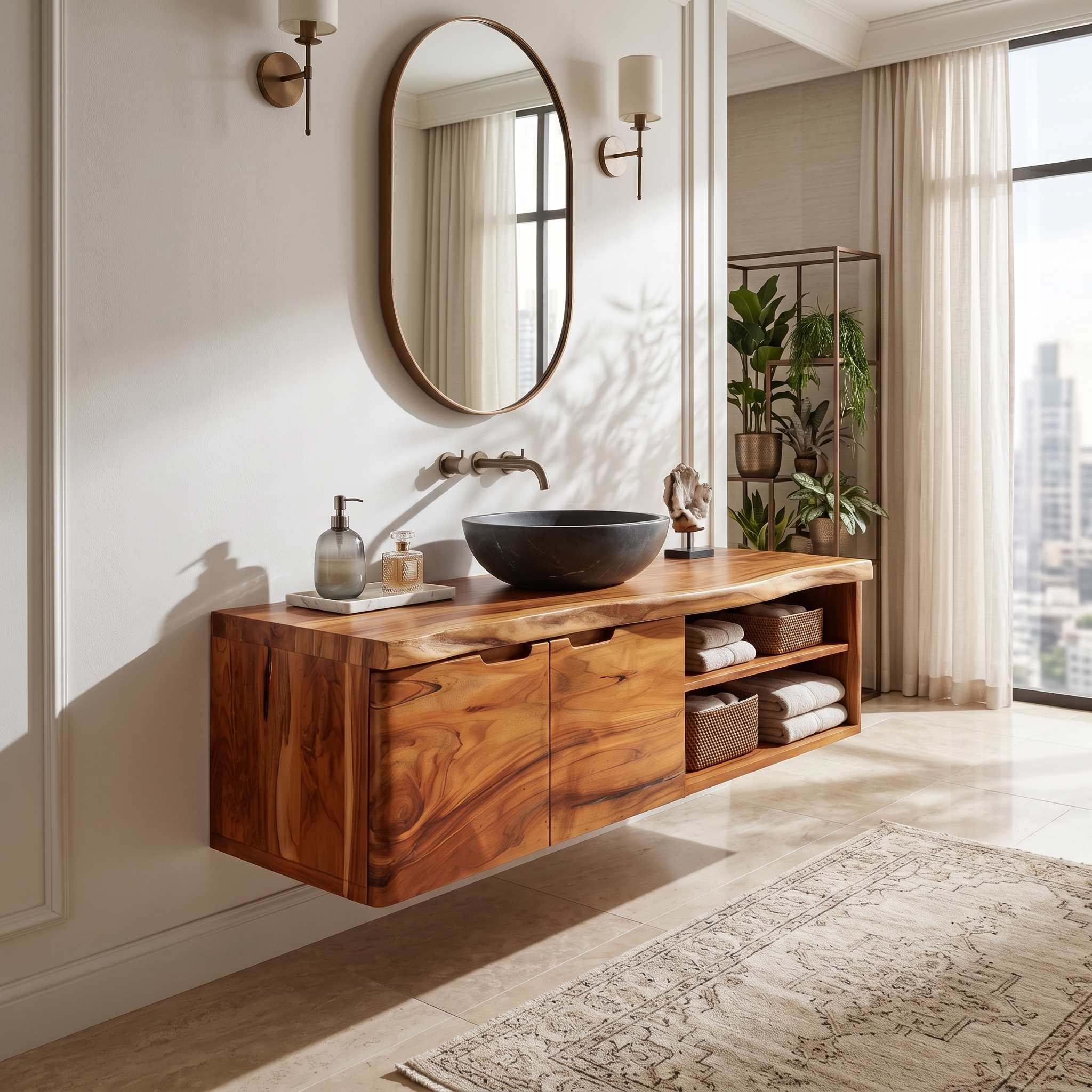 Coastal Floating Washstand Relaxing Guest Bathroom SILDTTRBRV194