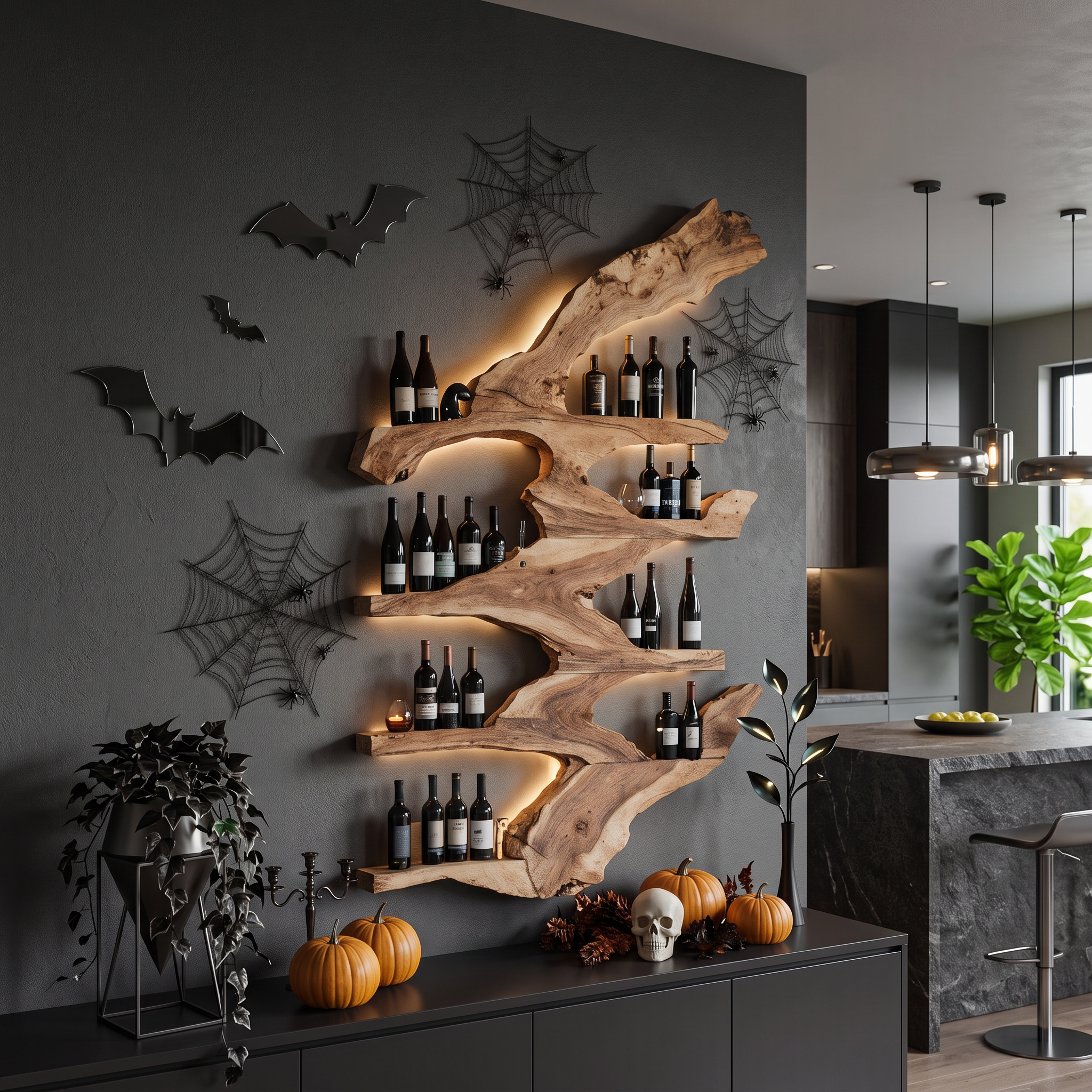 Modern Live Edge Wine Holder For Kitchen Halloween Furniture Ideas SILDTTRHWH003
