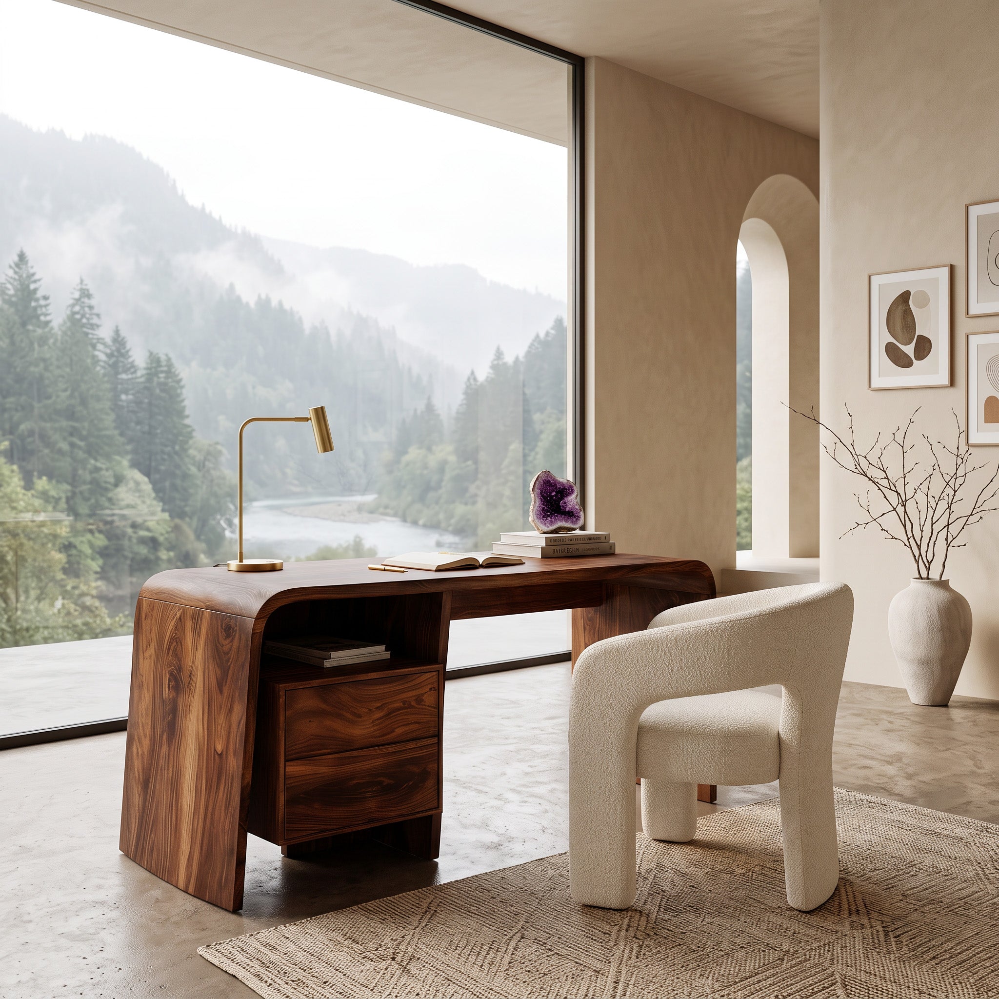 Modern Writing Desk With Drawers For Workspace RTTHHNDE102