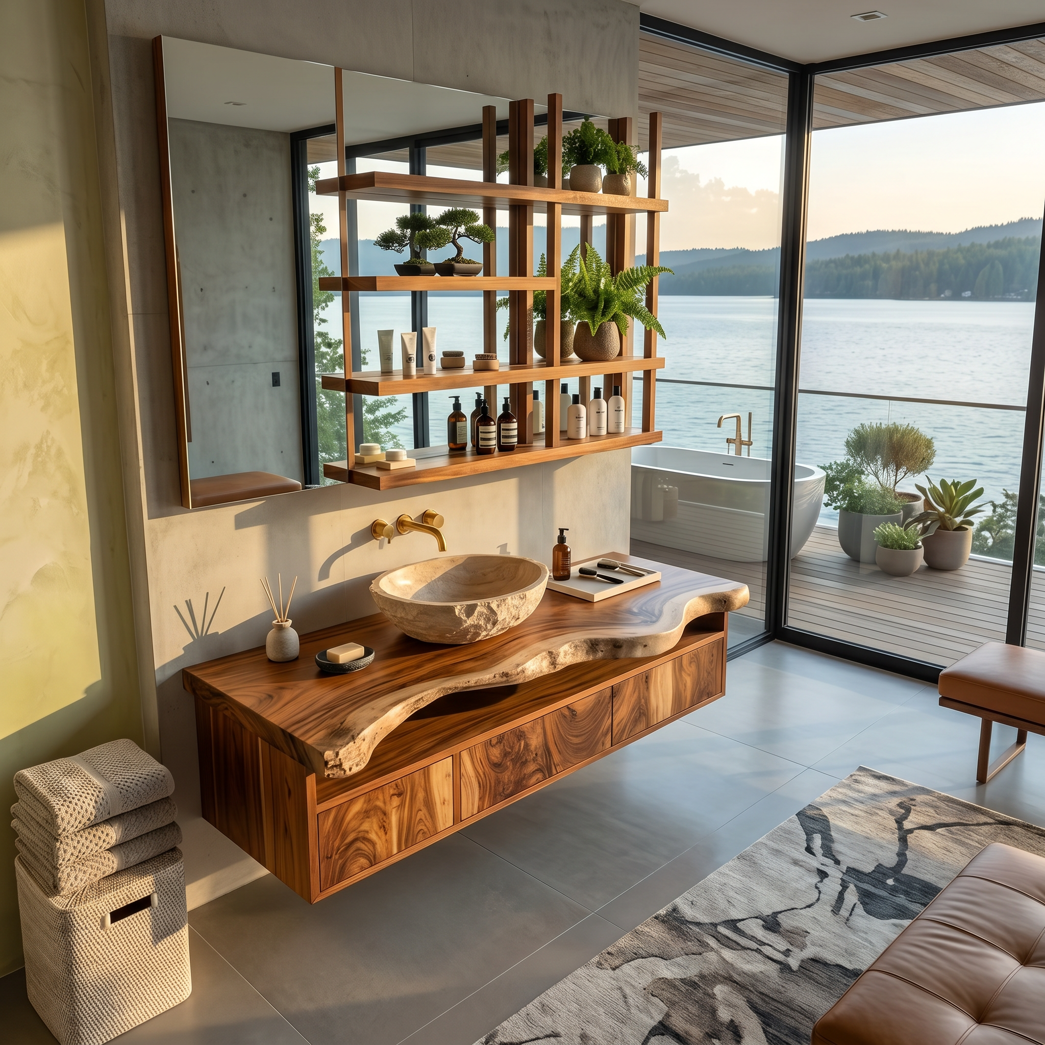 Handcrafted Floating Vanity For Elegant Bathroom SILDTTRBRV028