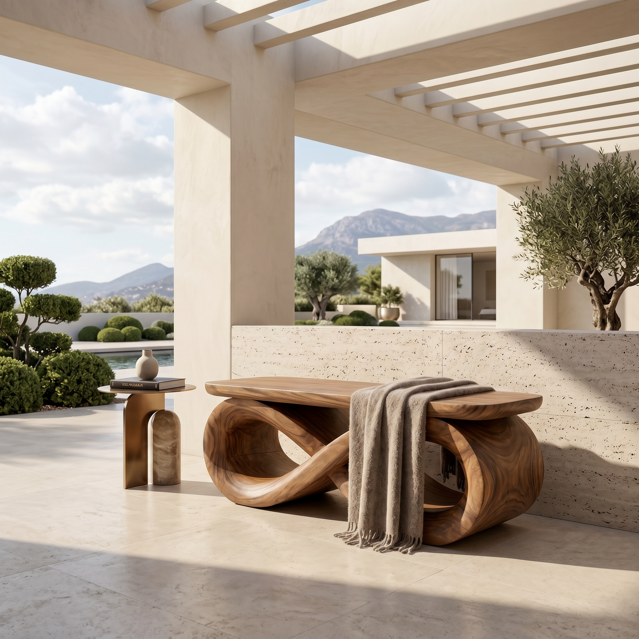 Organic Modern Dining Bench Luxury Home SILDTTRBEN060