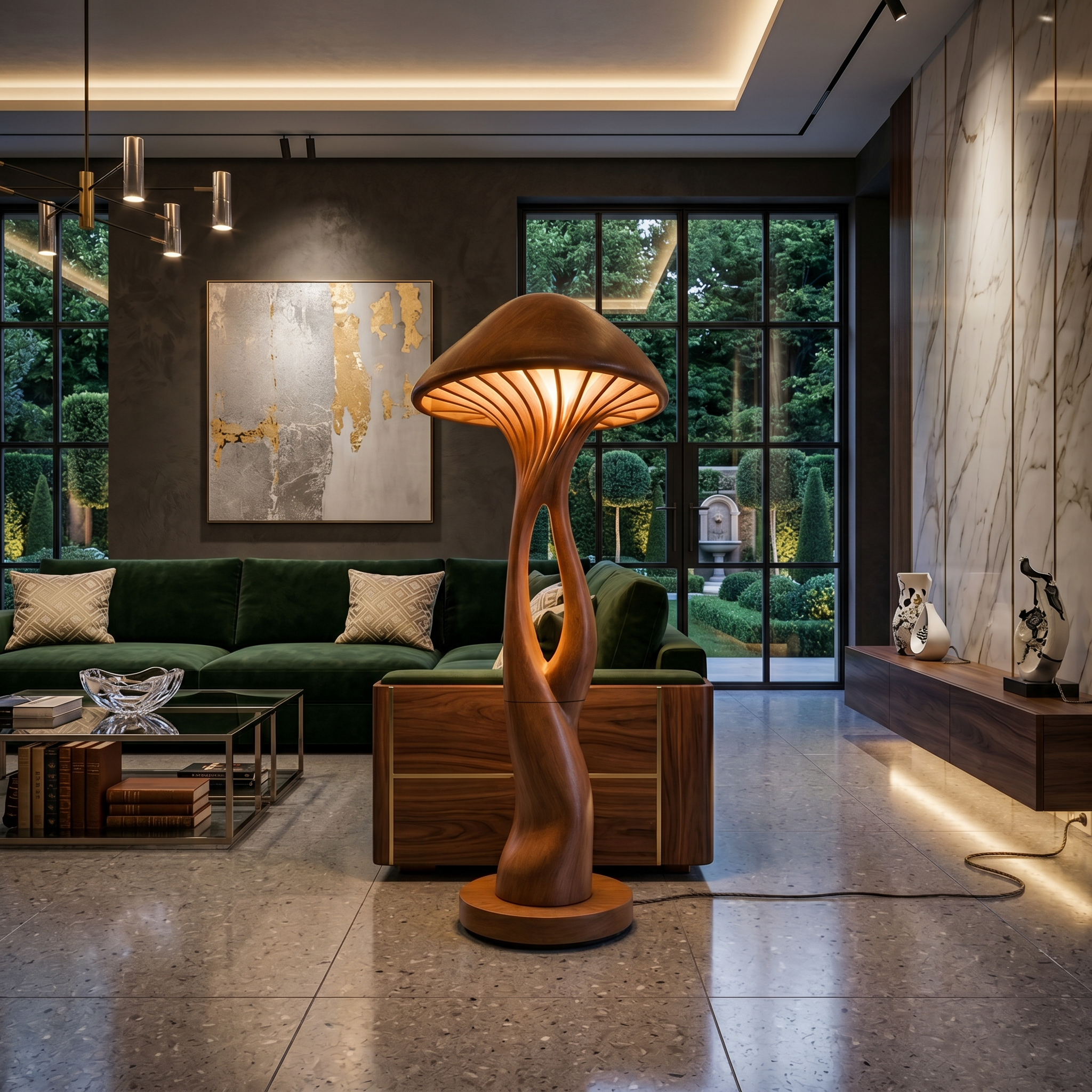 Organic Canopy Mushroom Floor Lamp For Bedside SILDTTNLAM011